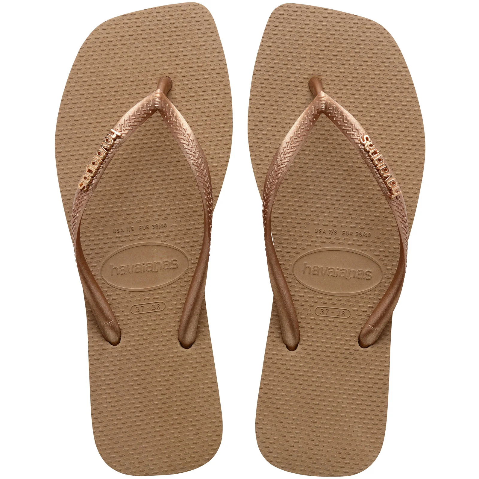 Havaianas Square Logo Metallic Flip Flops - Image 6