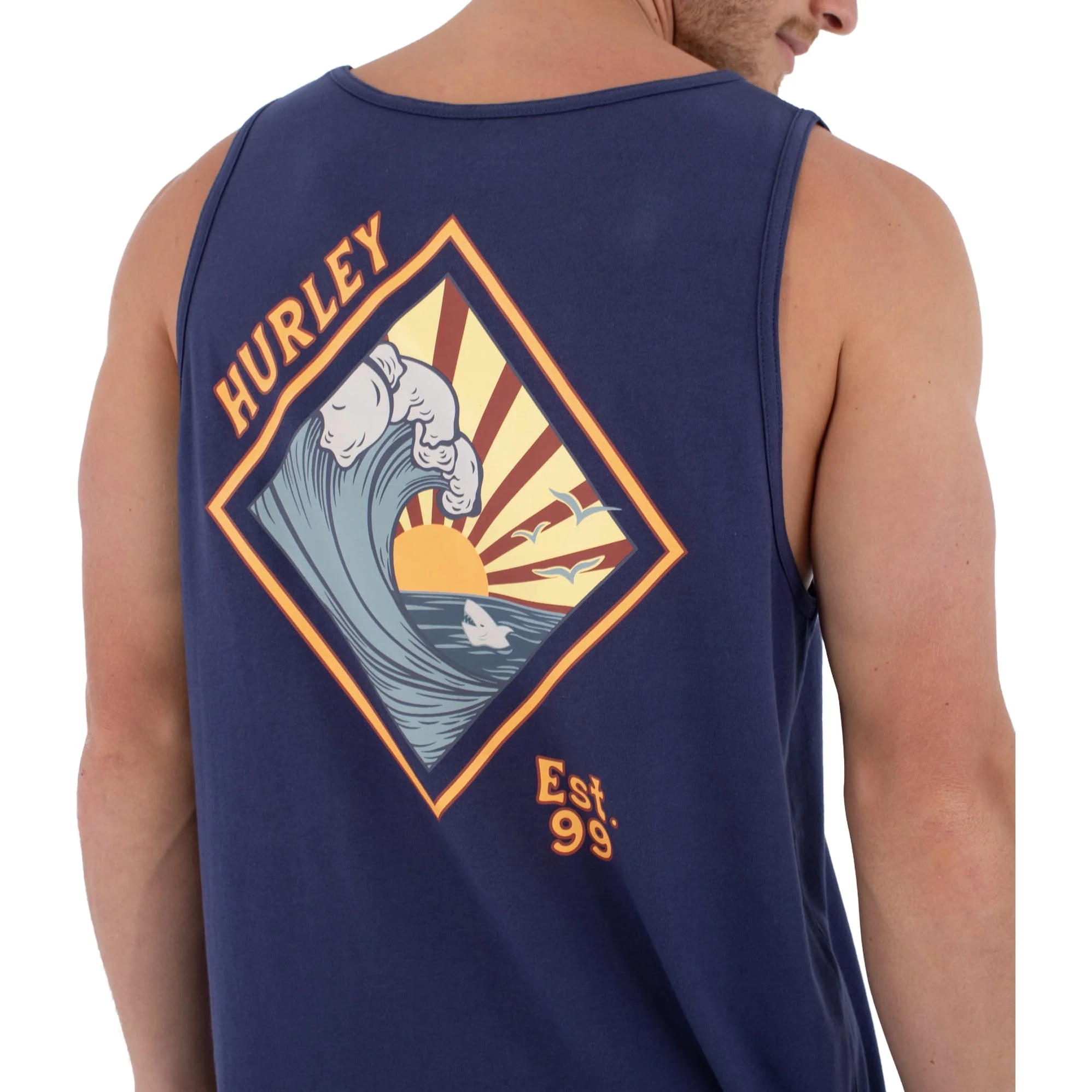 Hurley Mens Printing Press Disques Vest - Image 5