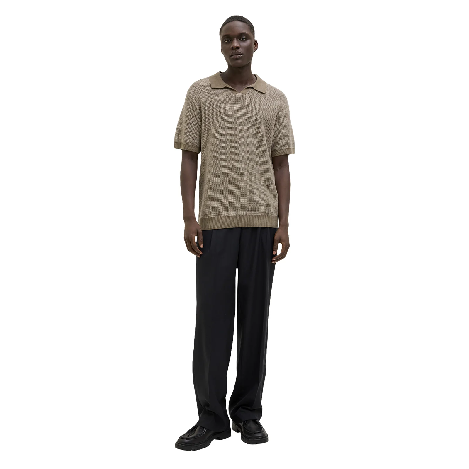 Jack & Jones Mens Ceaston Knit Split Short Sleeve Polo Shirt - Image 11
