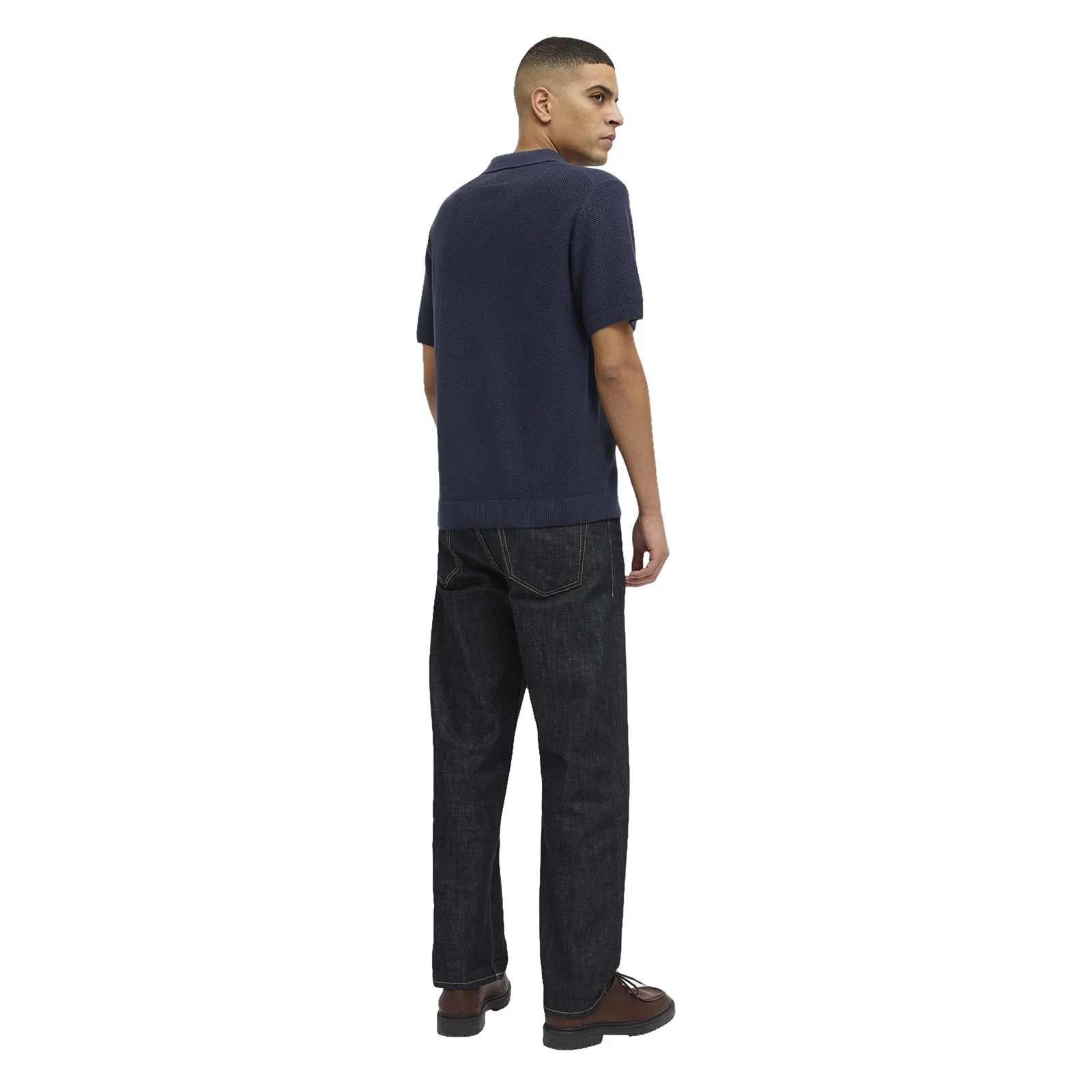 Jack & Jones Mens Ceaston Knit Split Short Sleeve Polo Shirt - Image 16