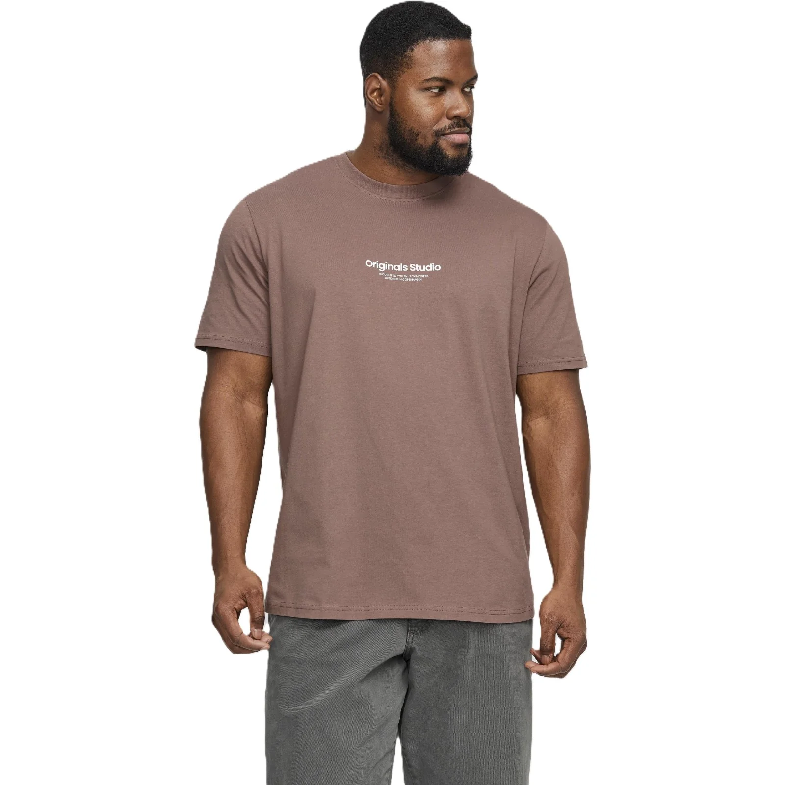 Jack & Jones Mens Vesterbro Crew Neck Big & Tall Short Sleeve T-Shirt - Image 3