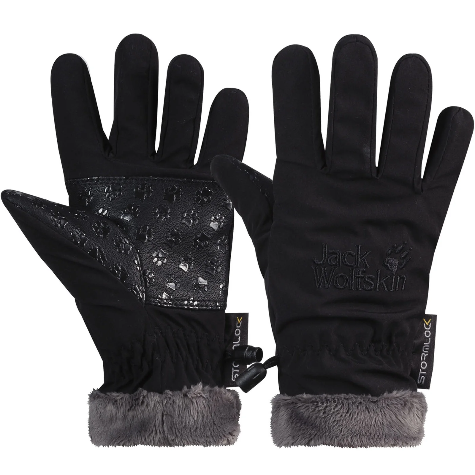 Jack Wolfskin Kids Softshell Highloft Faux Fur Gloves - Image 3