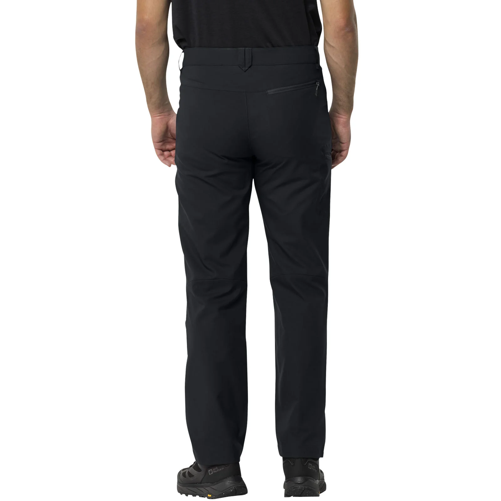 Jack Wolfskin Mens Active Track Softshell Walking Trousers - Phantom - Image 2