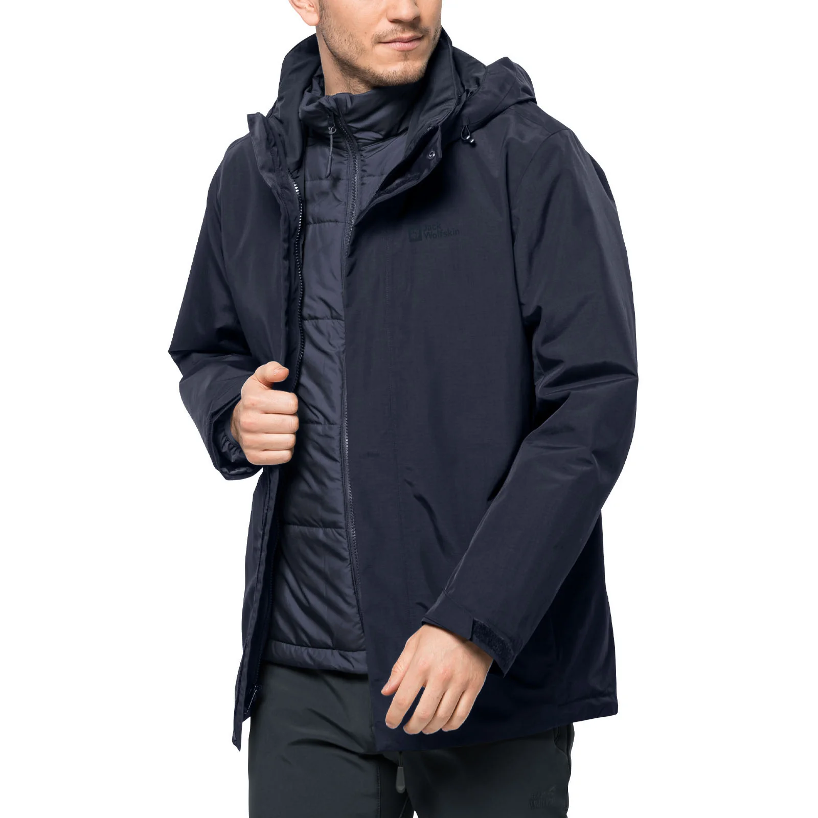Jack Wolfskin Mens Bergland 3in1 Waterproof Insulated Jacket - Image 2
