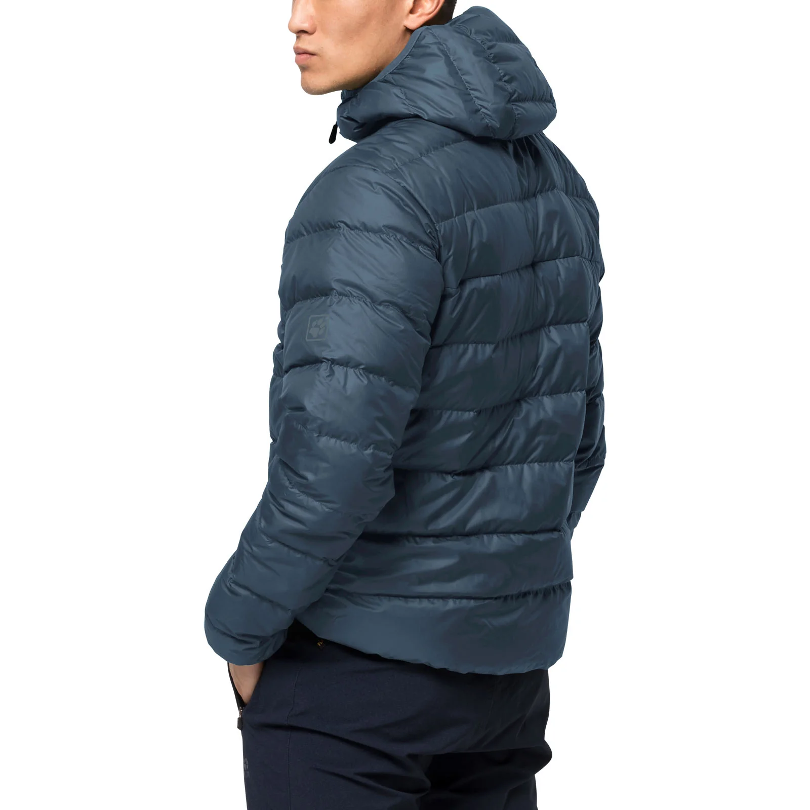 Jack Wolfskin Mens Helium Windproof Water Repellent Down Jacket Blue - Image 2
