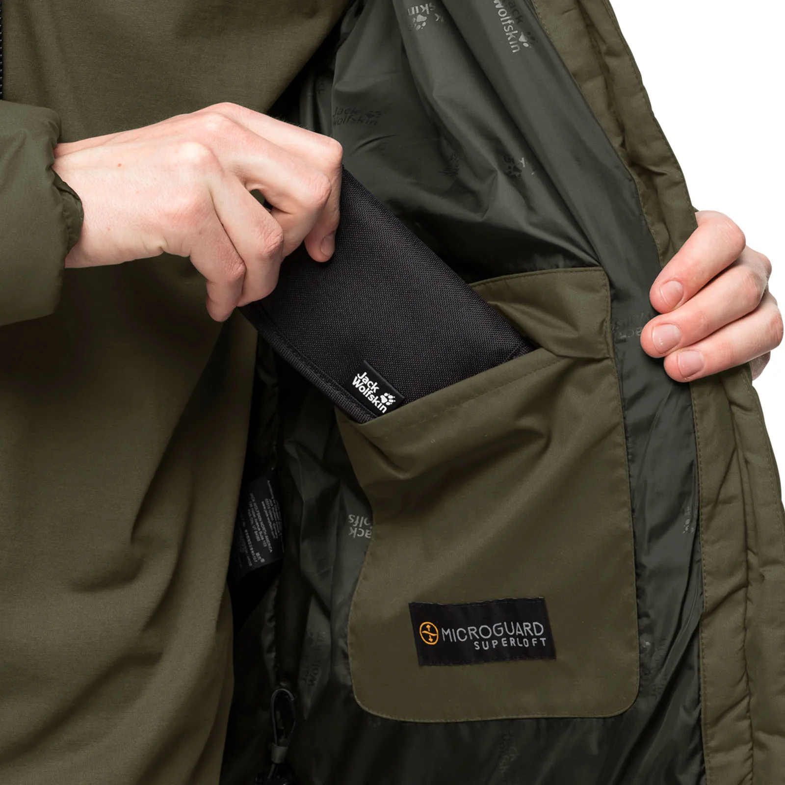 Jack Wolfskin Mens Kyoto XT Windproof Water Repellent Jacket - Bonsai Green - Image 6
