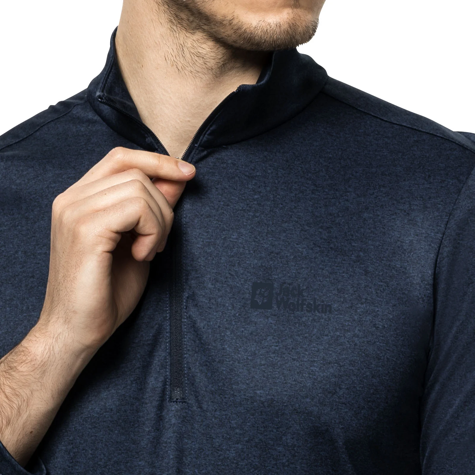 Jack Wolfskin Mens Sky Thermal Half Zip Baselayer Fleece - Image 10