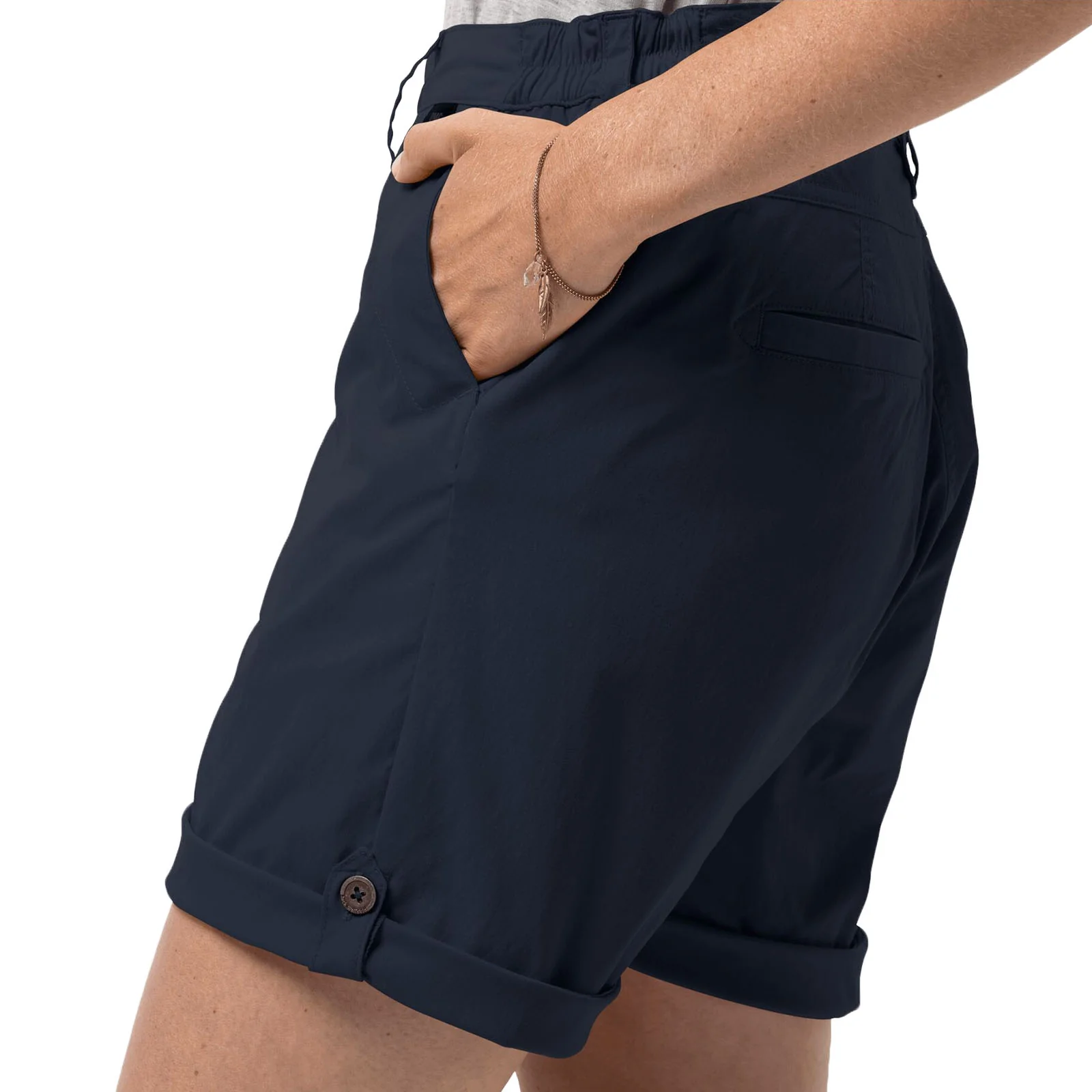Jack Wolfskin Womens Desert Leisure Quick Dry Shorts - Midnight Blue - Image 3