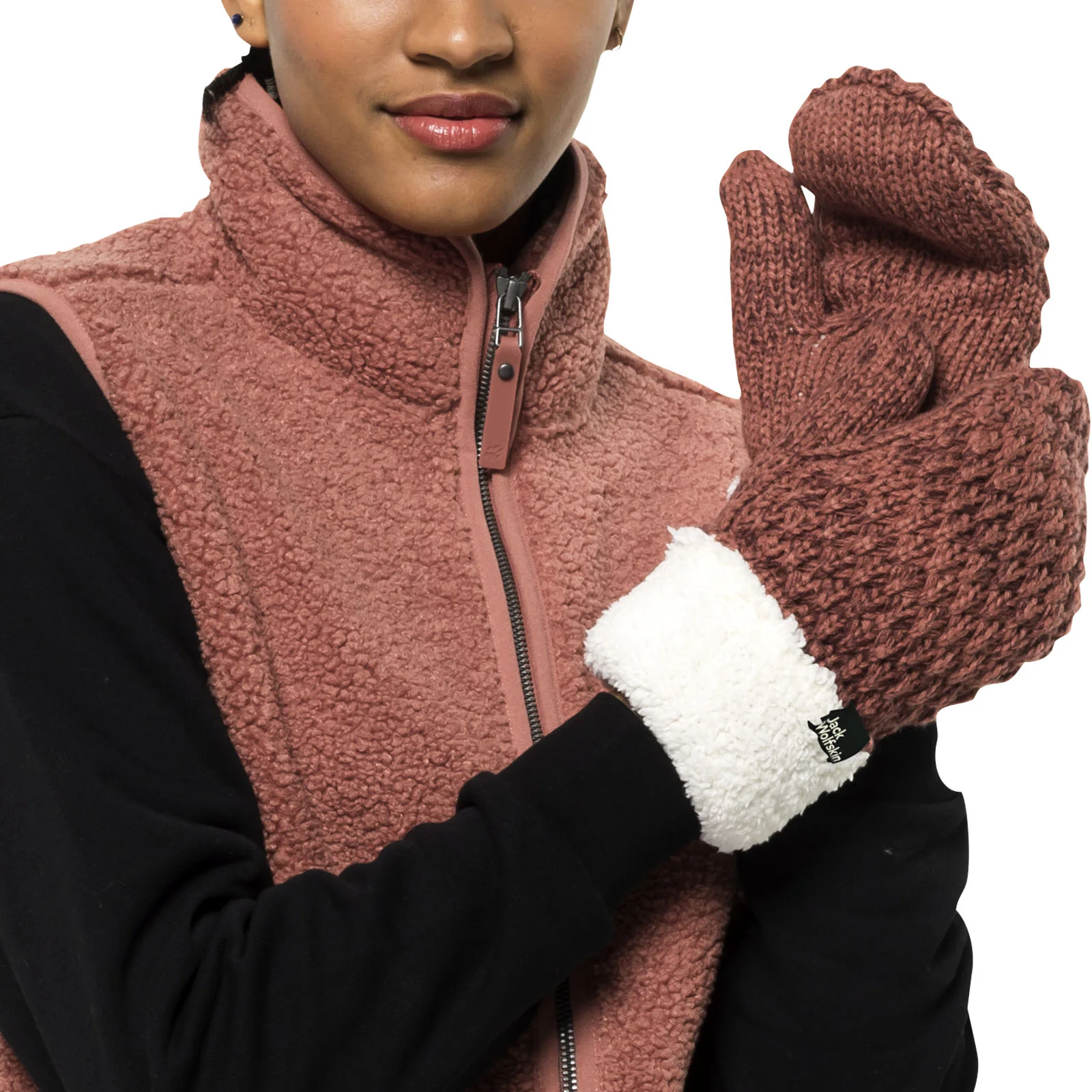 Jack Wolfskin Womens Highloft Sherpa Lined Mittens - Image 8