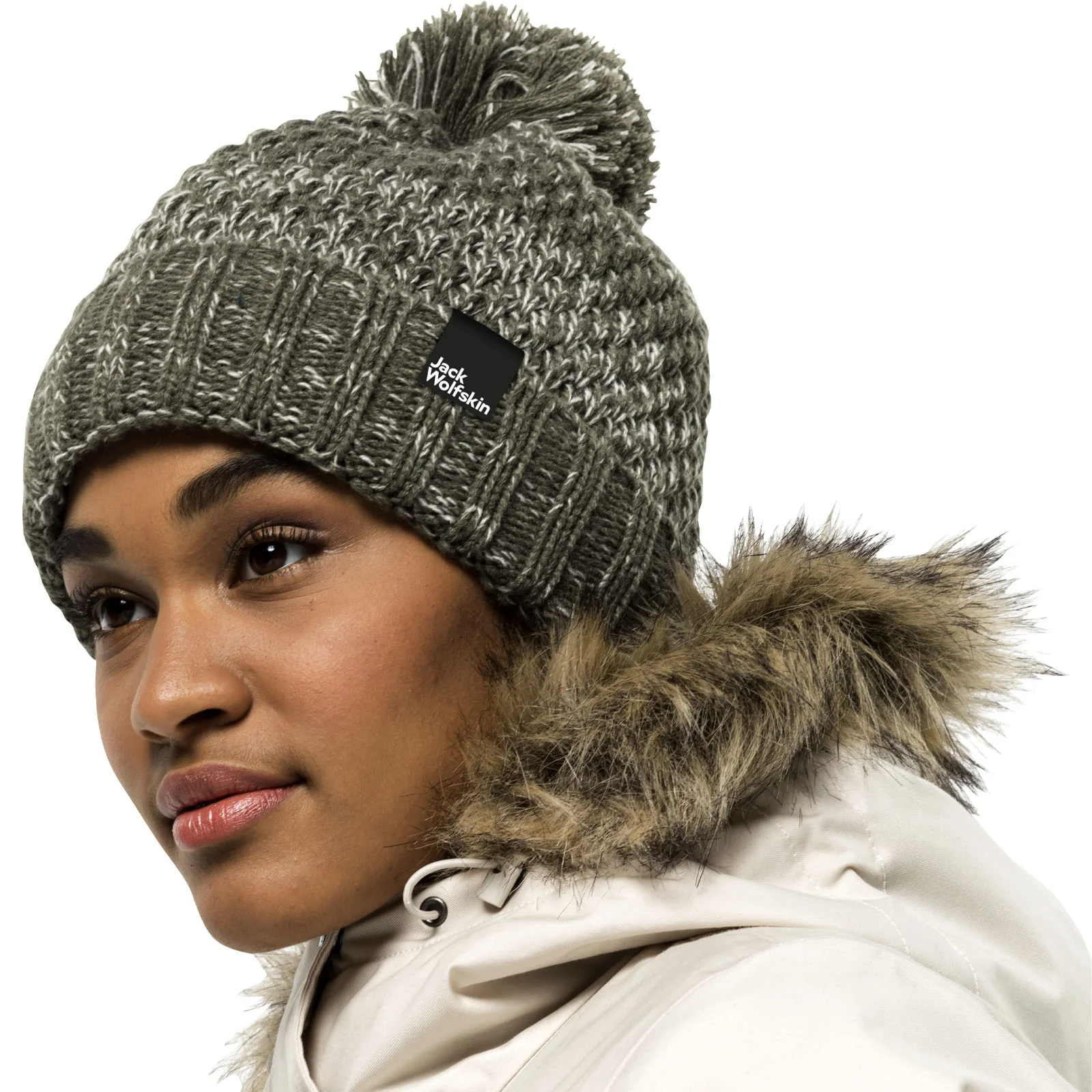 Jack Wolfskin Womens Highloft Sherpa Lined Bobble Hat - Image 5