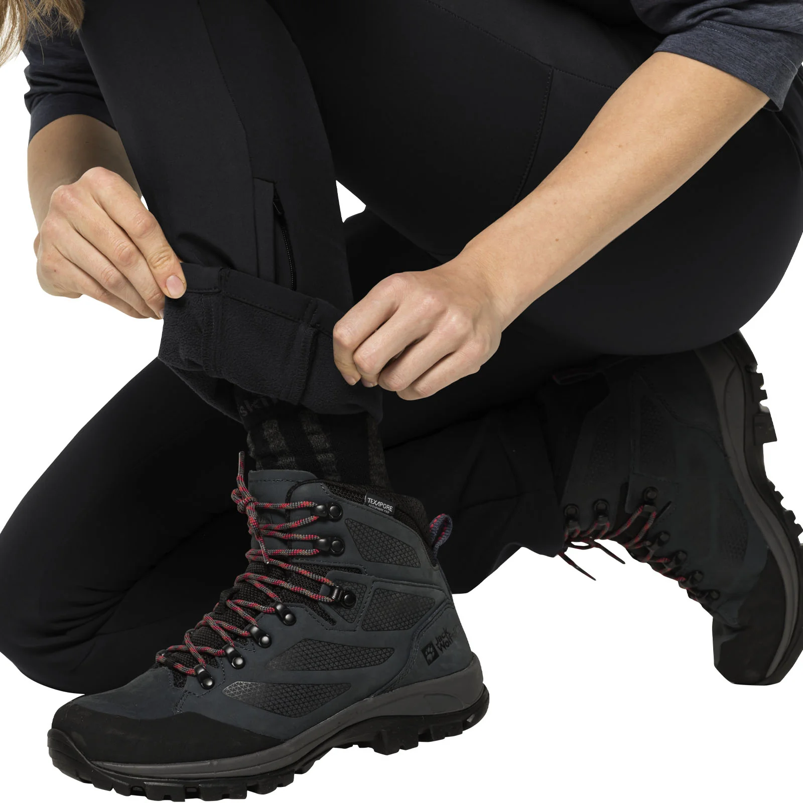 Jack Wolfskin Womens Stollberg Softshell Hiking Trousers - Black - Image 4