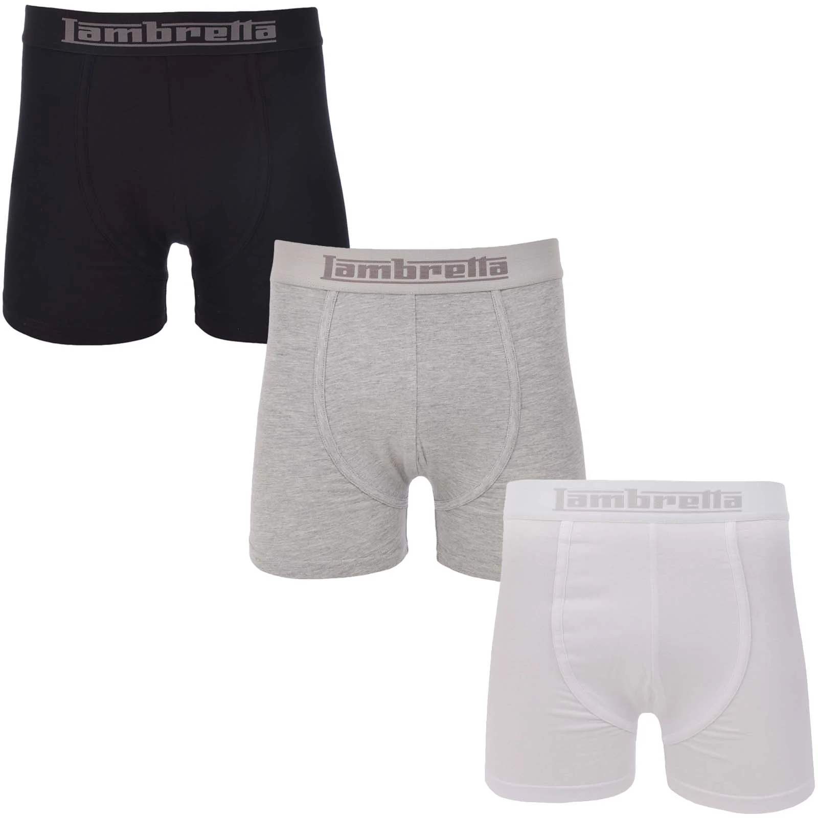 Lambretta 3pk Boxer Short Gift Set - Black/White/Grey