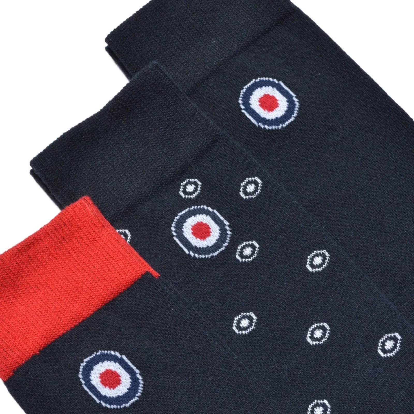 Lambretta Mens 3 Pack Target Crew Socks - Navy/Red/White - OS - Image 3