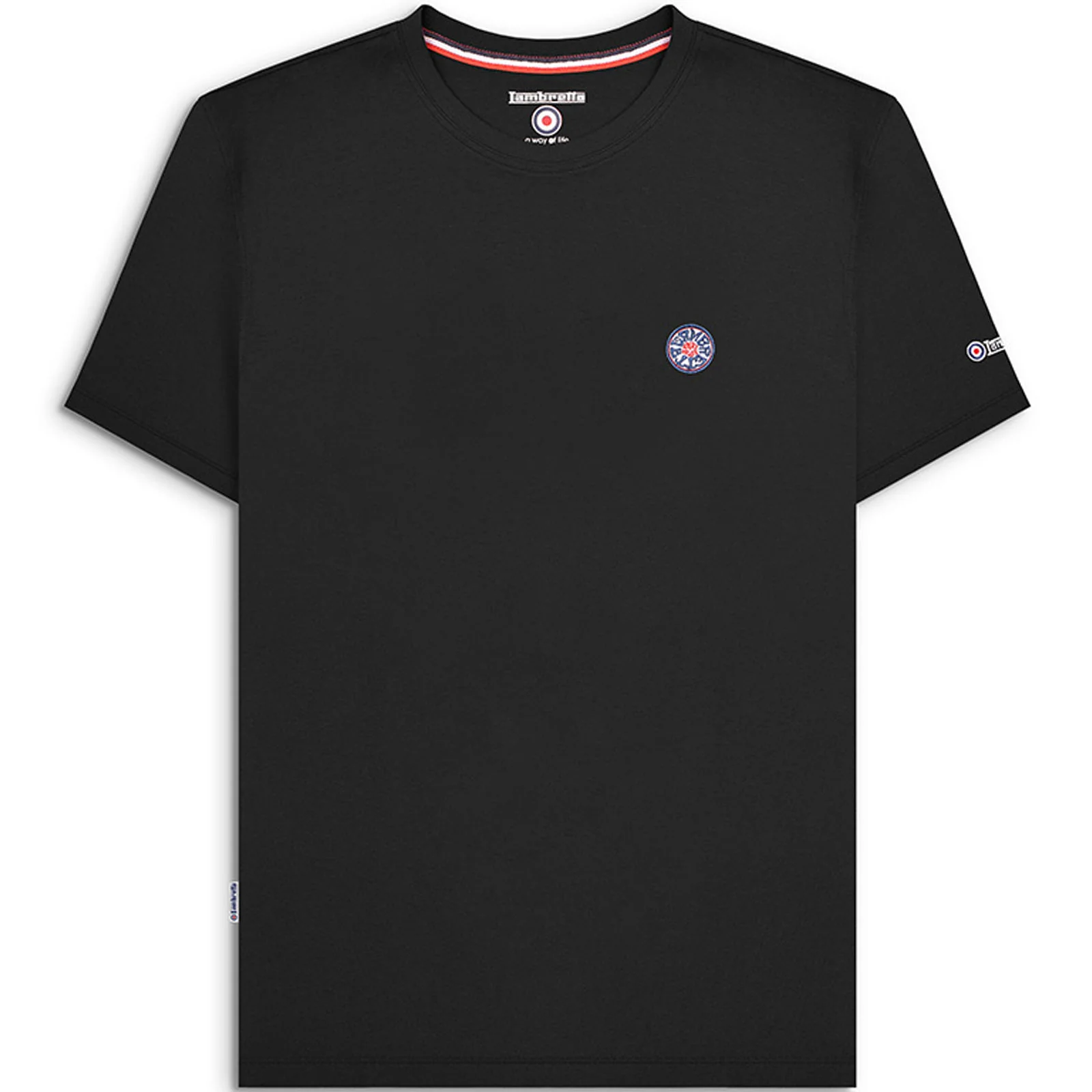 Lambretta Mens Badge Logo Short Sleeve Crew Neck Cotton T-Shirt - Image 5