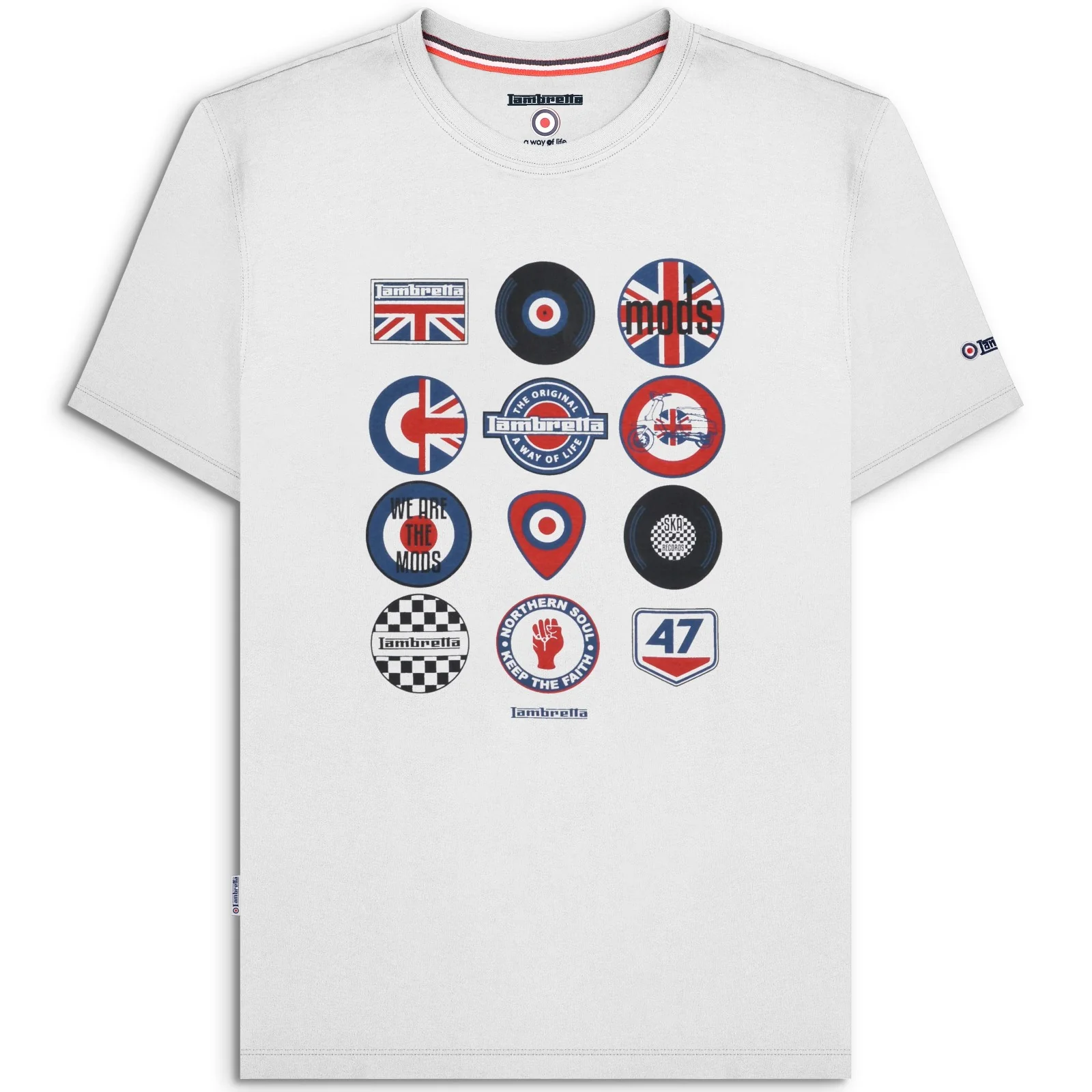 Lambretta Mens Badges Short Sleeve T-Shirt - Image 3