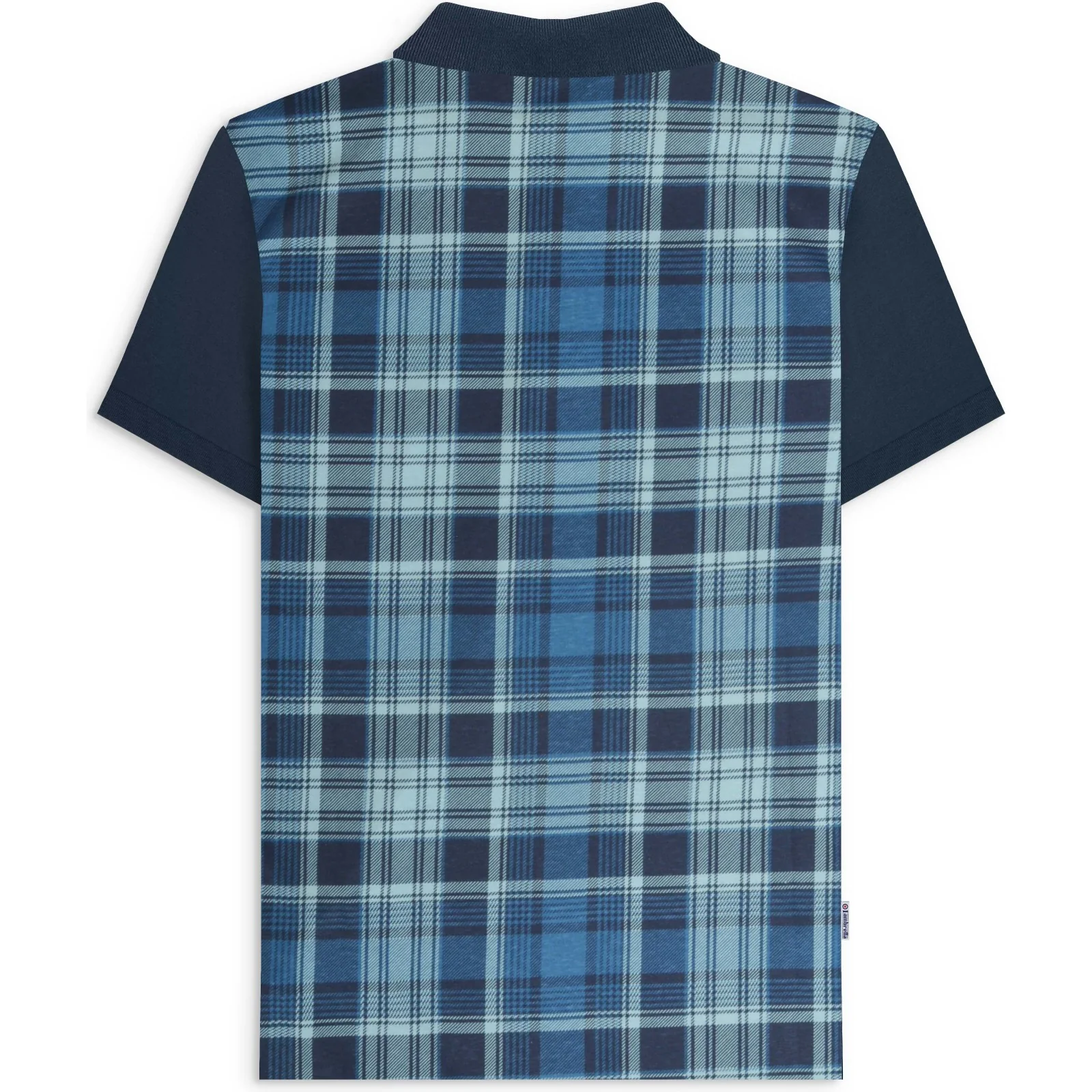 Lambretta Mens Check Print Short Sleeve Polo Shirt - Image 4
