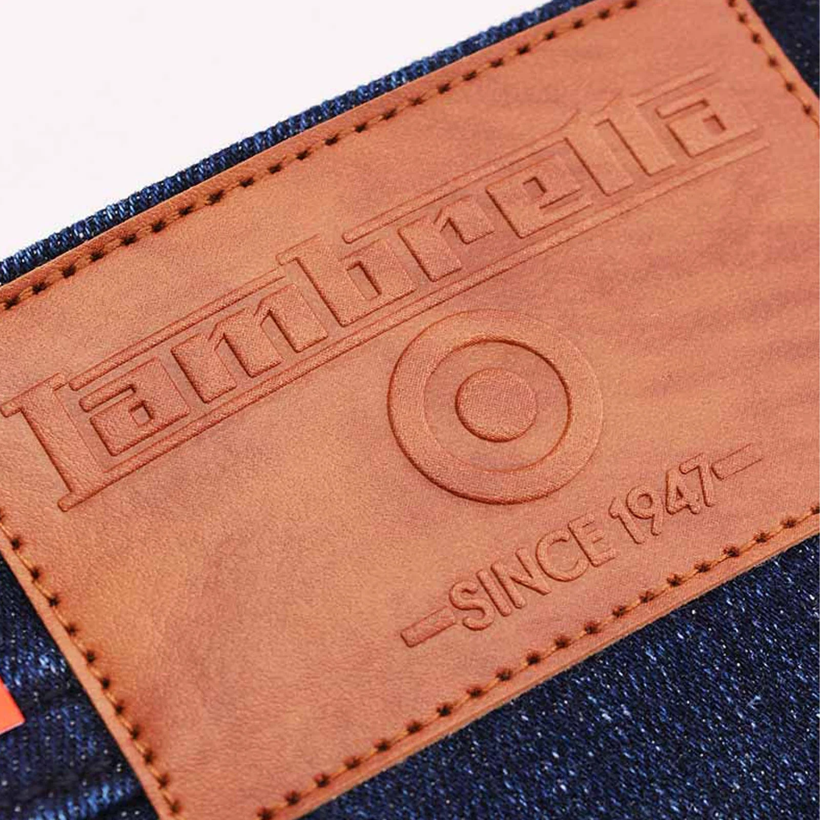 Lambretta Mens Chester Straight Fit Denim Jeans - Dark - Image 5