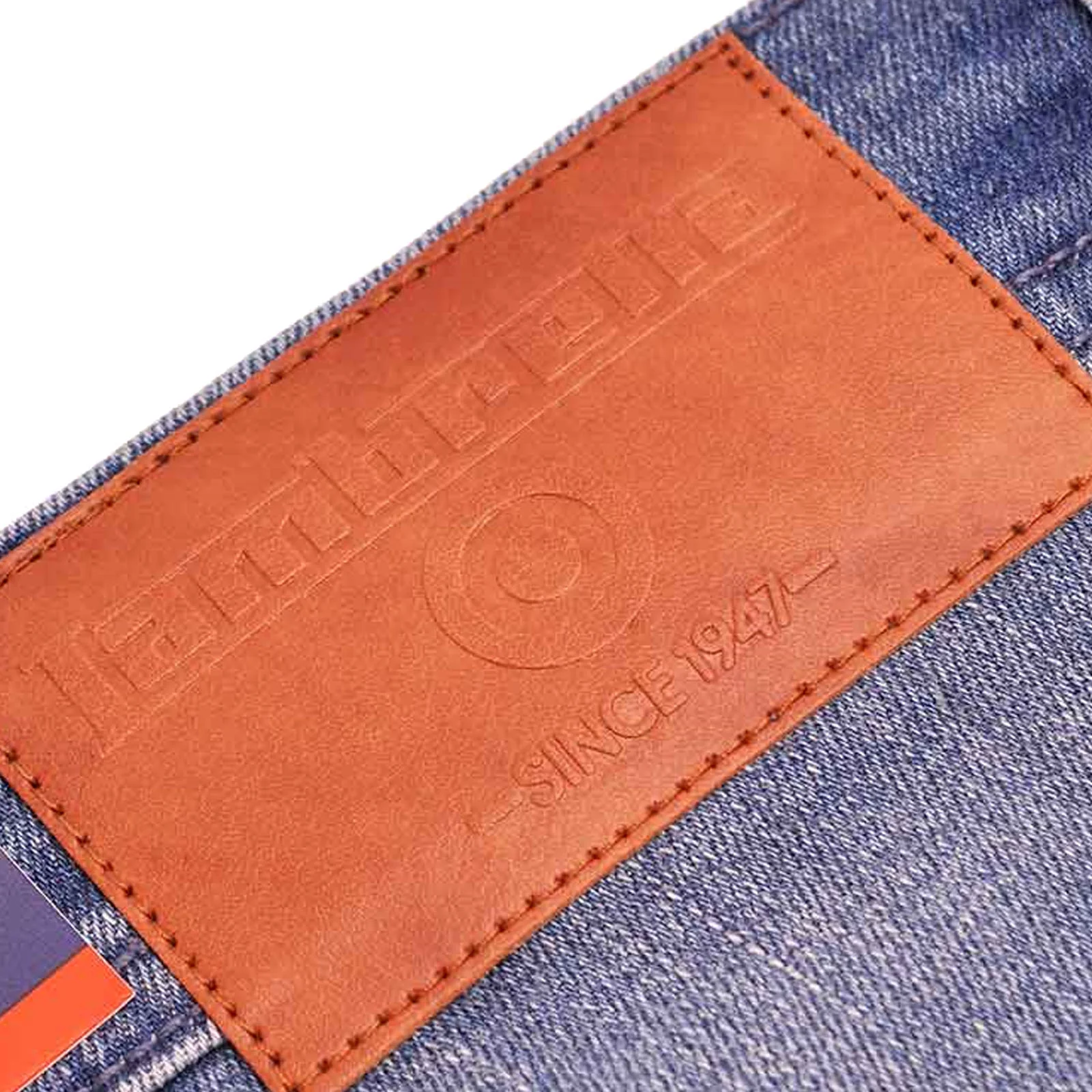 Lambretta Mens Chester Straight Fit Denim Jeans - Mid Blue - Image 5