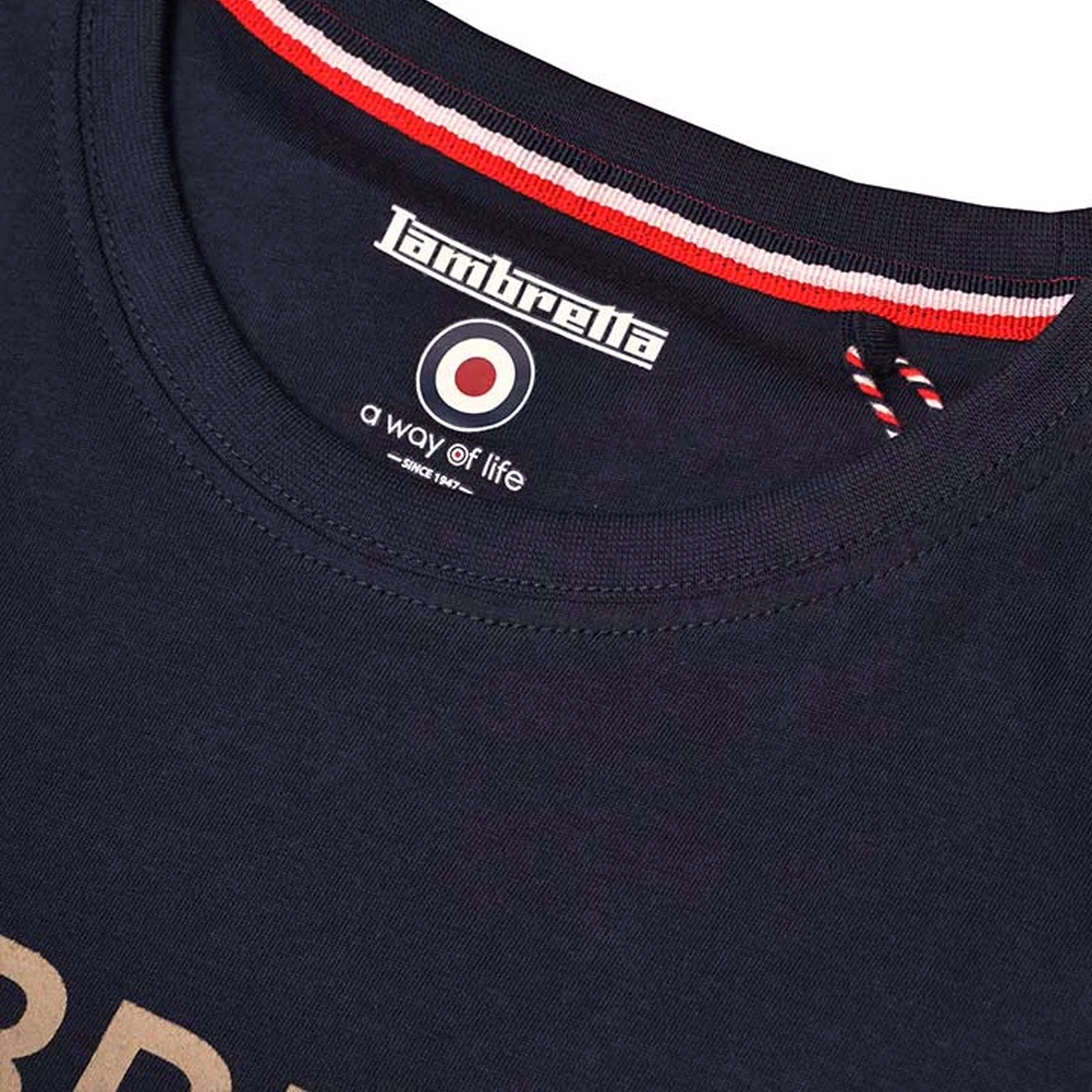 Lambretta Mens Classic Scooter Graphic T-Shirt - Navy - Image 3