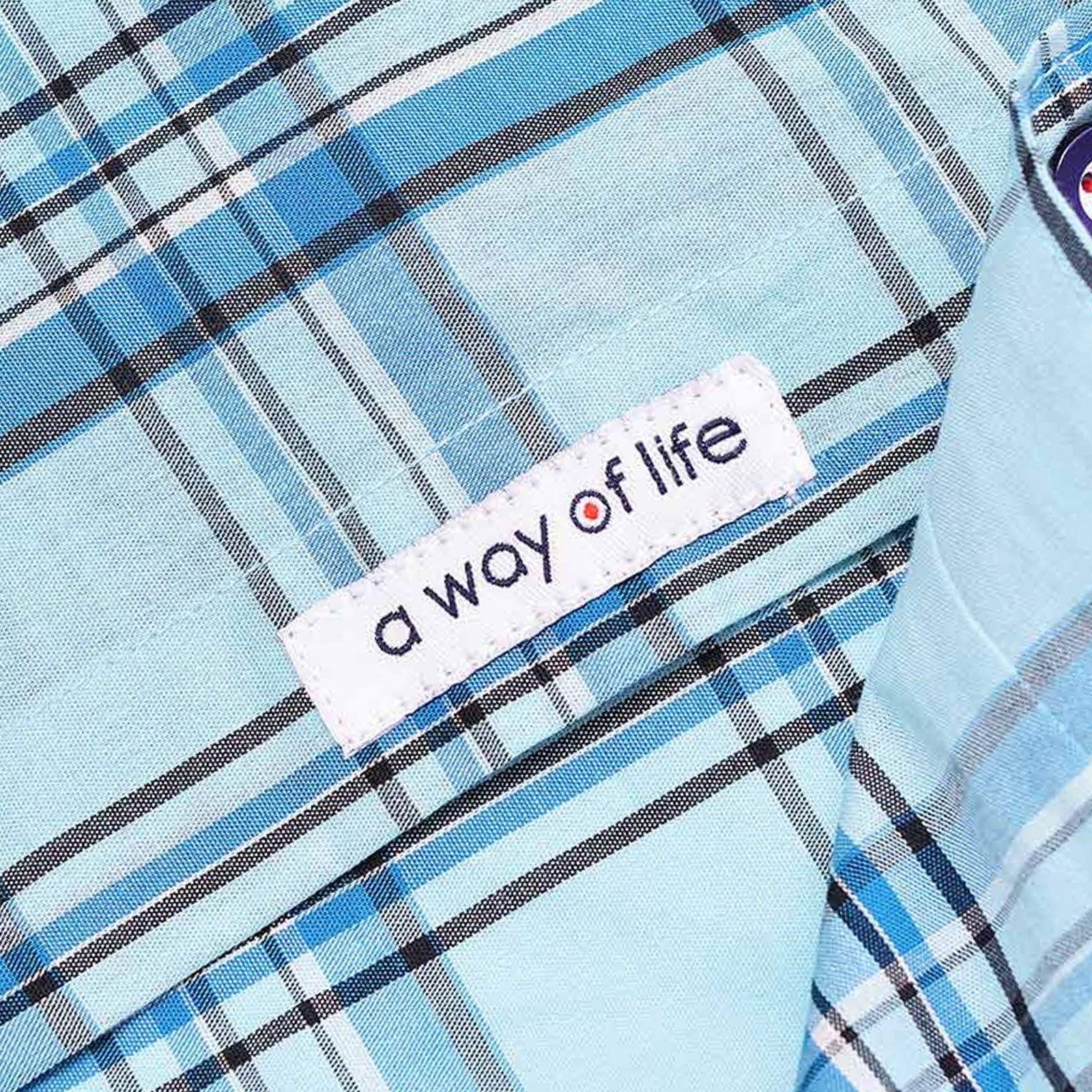 Lambretta Mens Cotton Check Shirt - Arctic/Blue - Image 5
