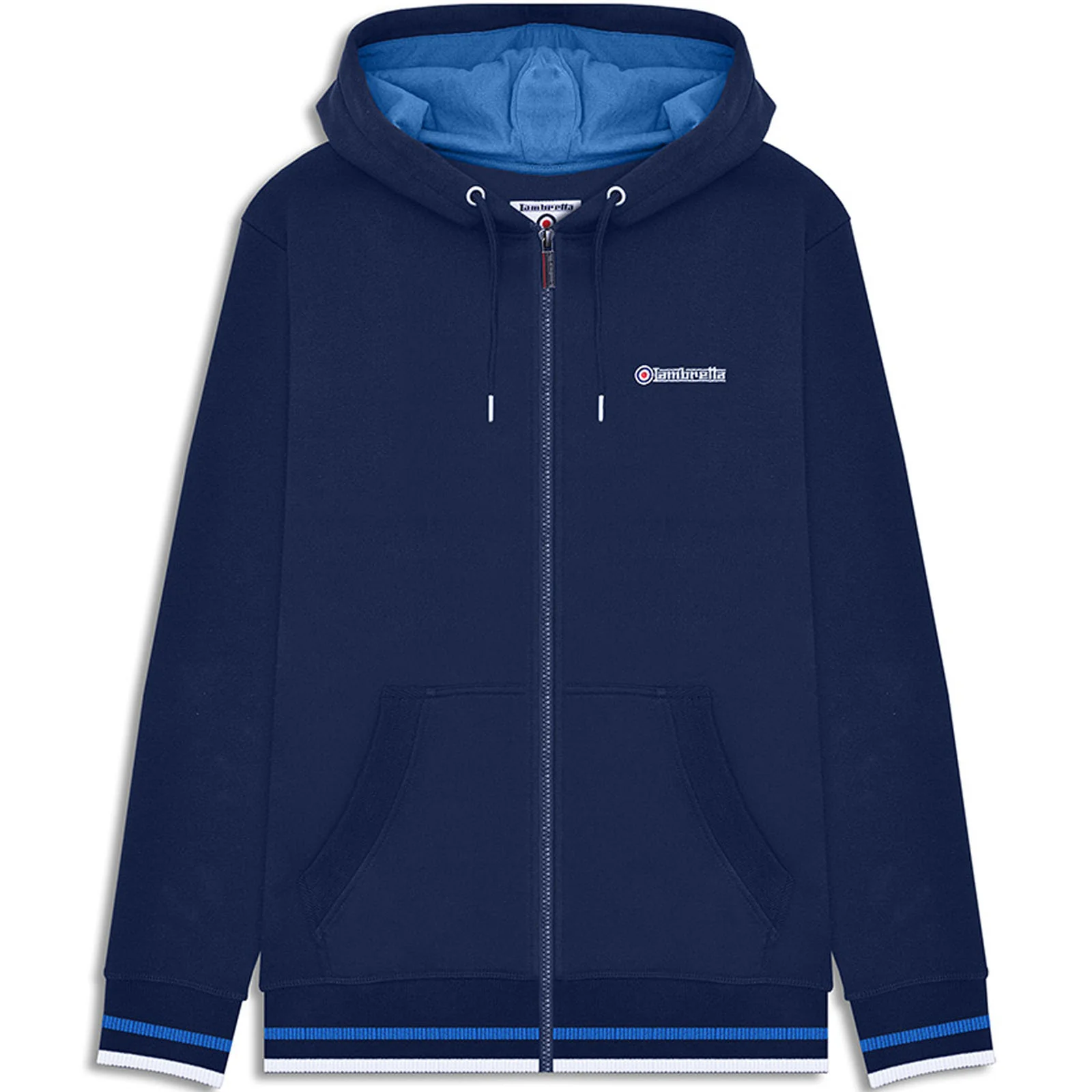 Lambretta Mens Full Zip Twin Tipped Hoodie - Image 3