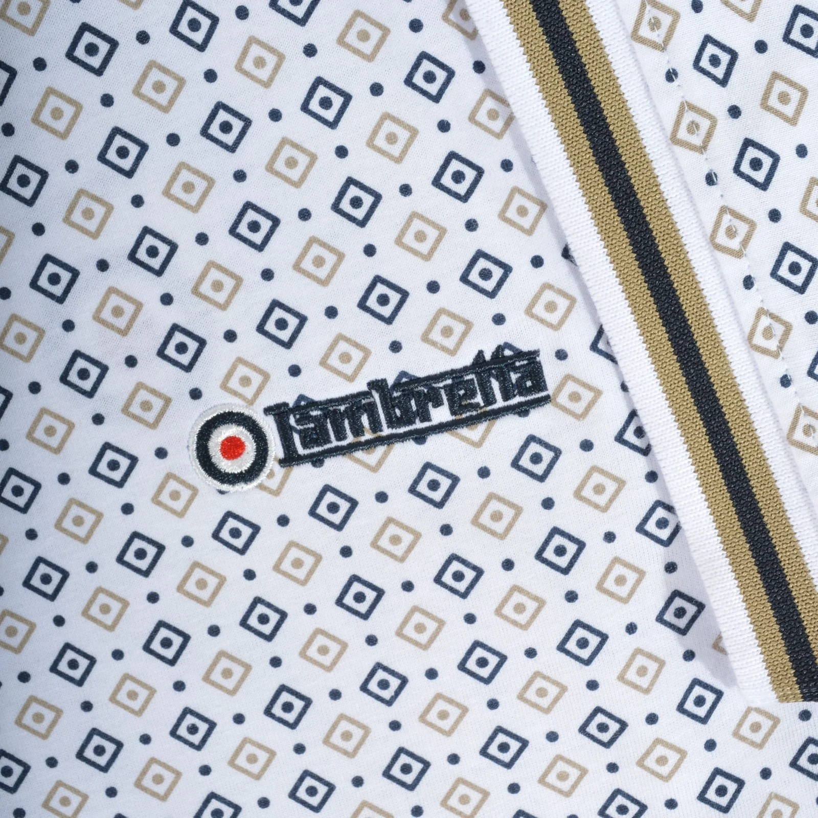 Lambretta Mens Geometric Allover Print Polo Shirt - Image 39