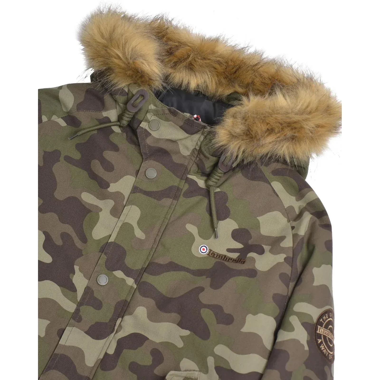 Lambretta Mens Camo Parka Jacket - Image 5