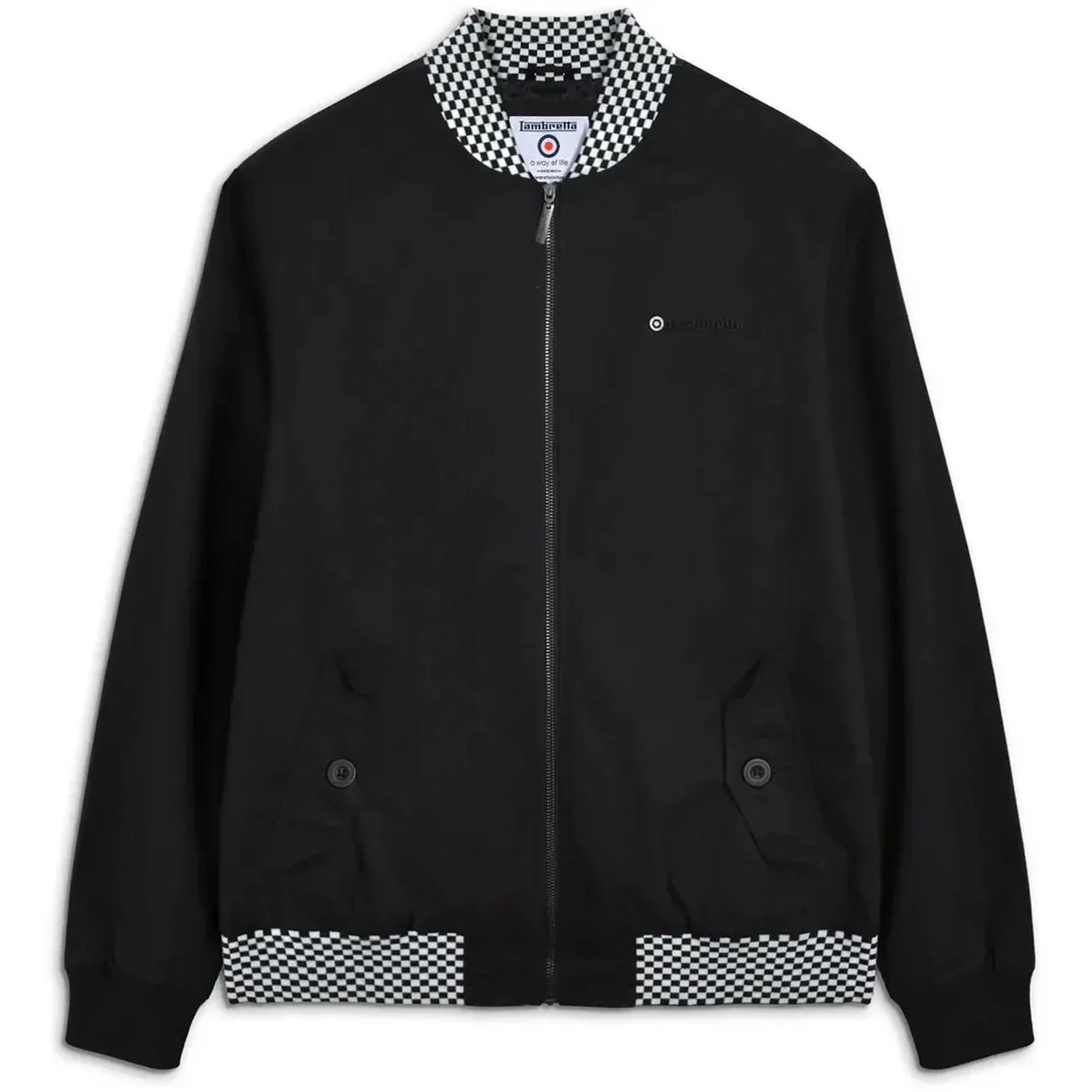 Lambretta Mens Two Tone Check Bomber Jacket