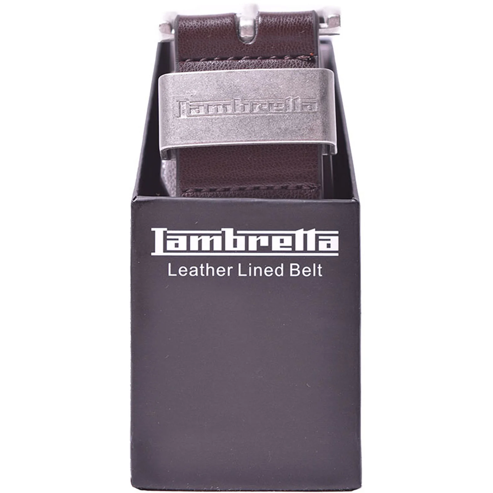 Lambretta Mens Leather Lined Silver Buckle Adjustable Belt - Image 15