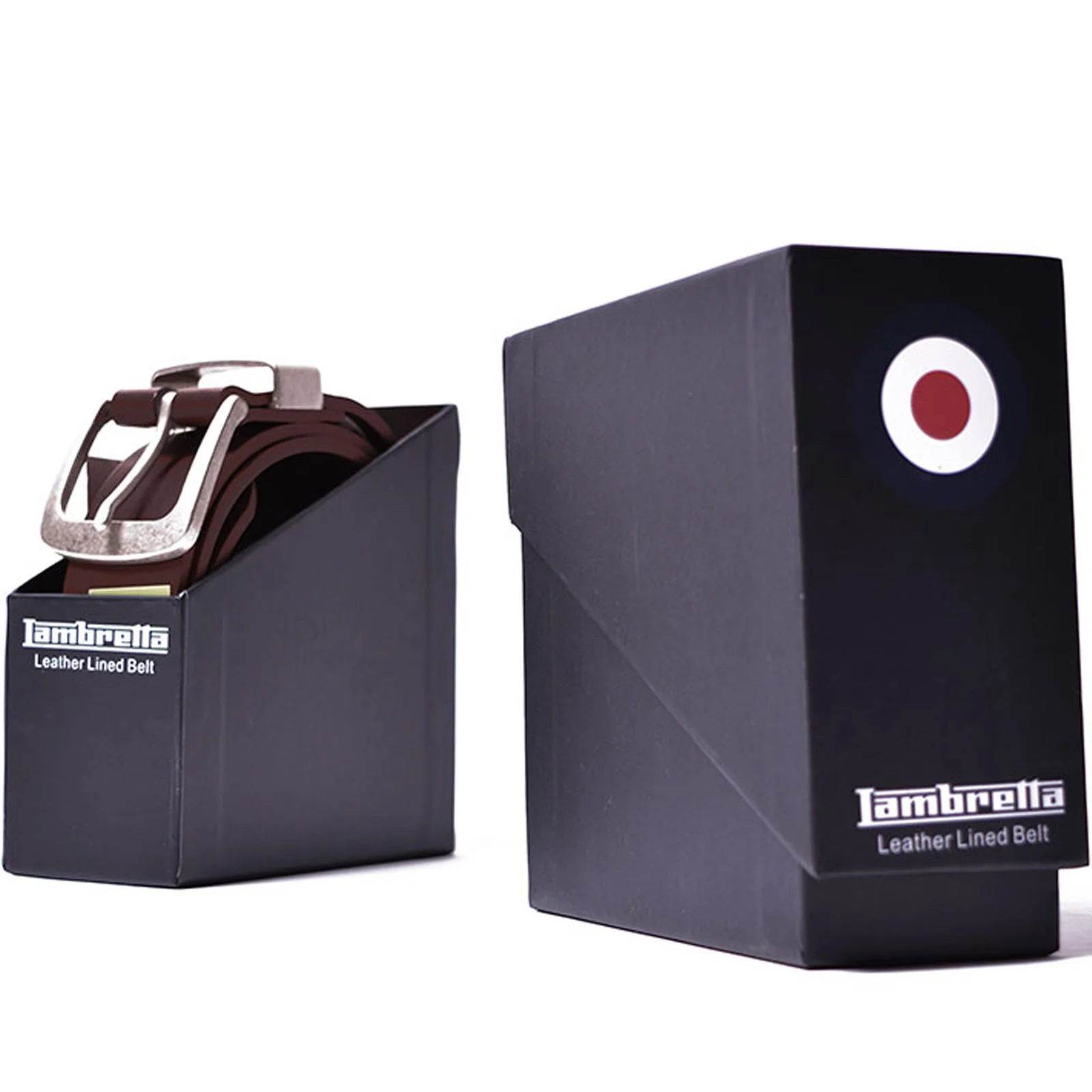 Lambretta Mens Leather Lined Silver Buckle Adjustable Belt - Image 19
