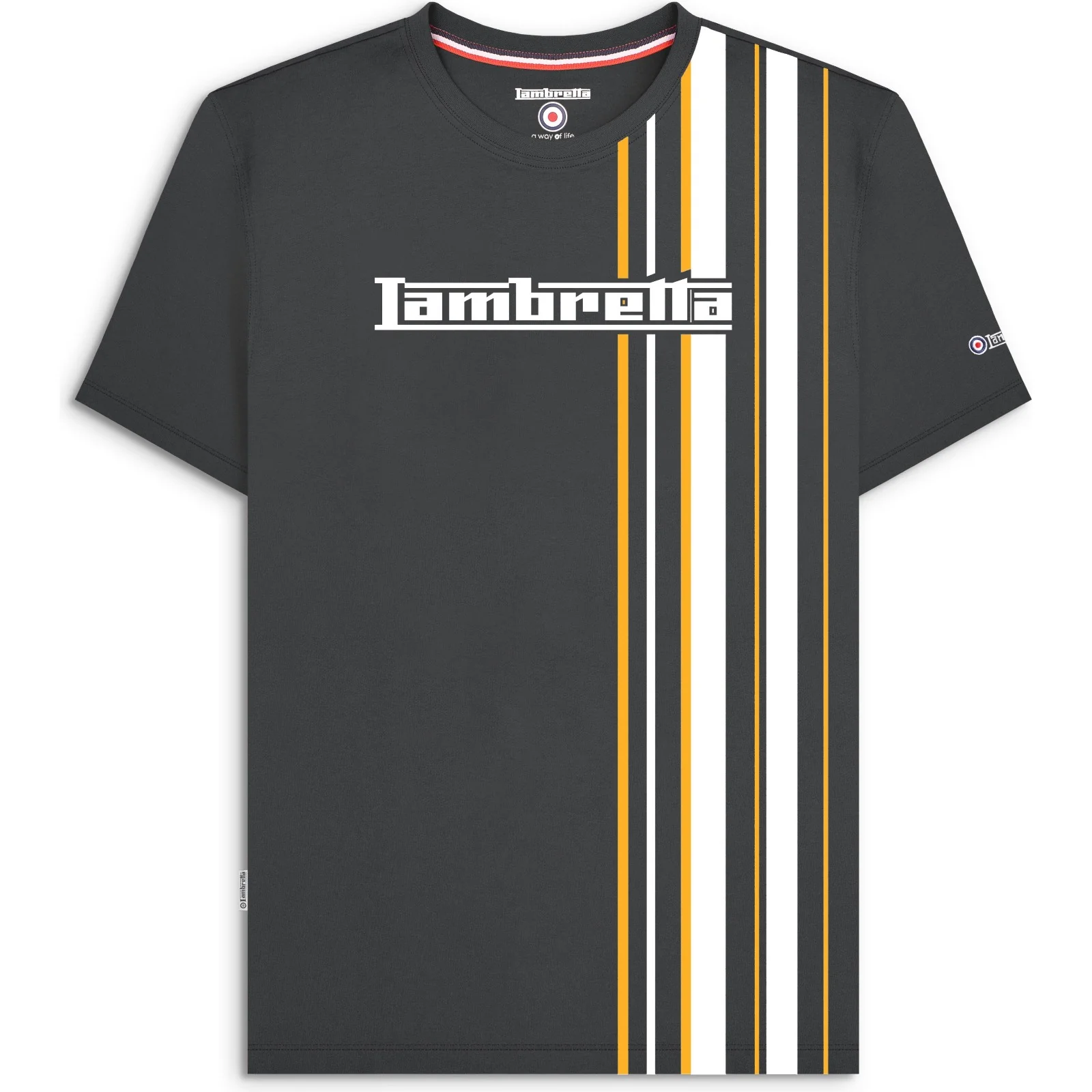 Lambretta Mens Multi Stripe Short Sleeve T-Shirt - Image 16