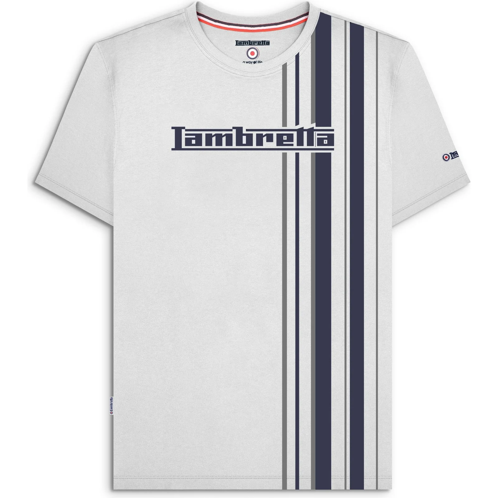 Lambretta Mens Multi Stripe Short Sleeve T-Shirt - Image 19