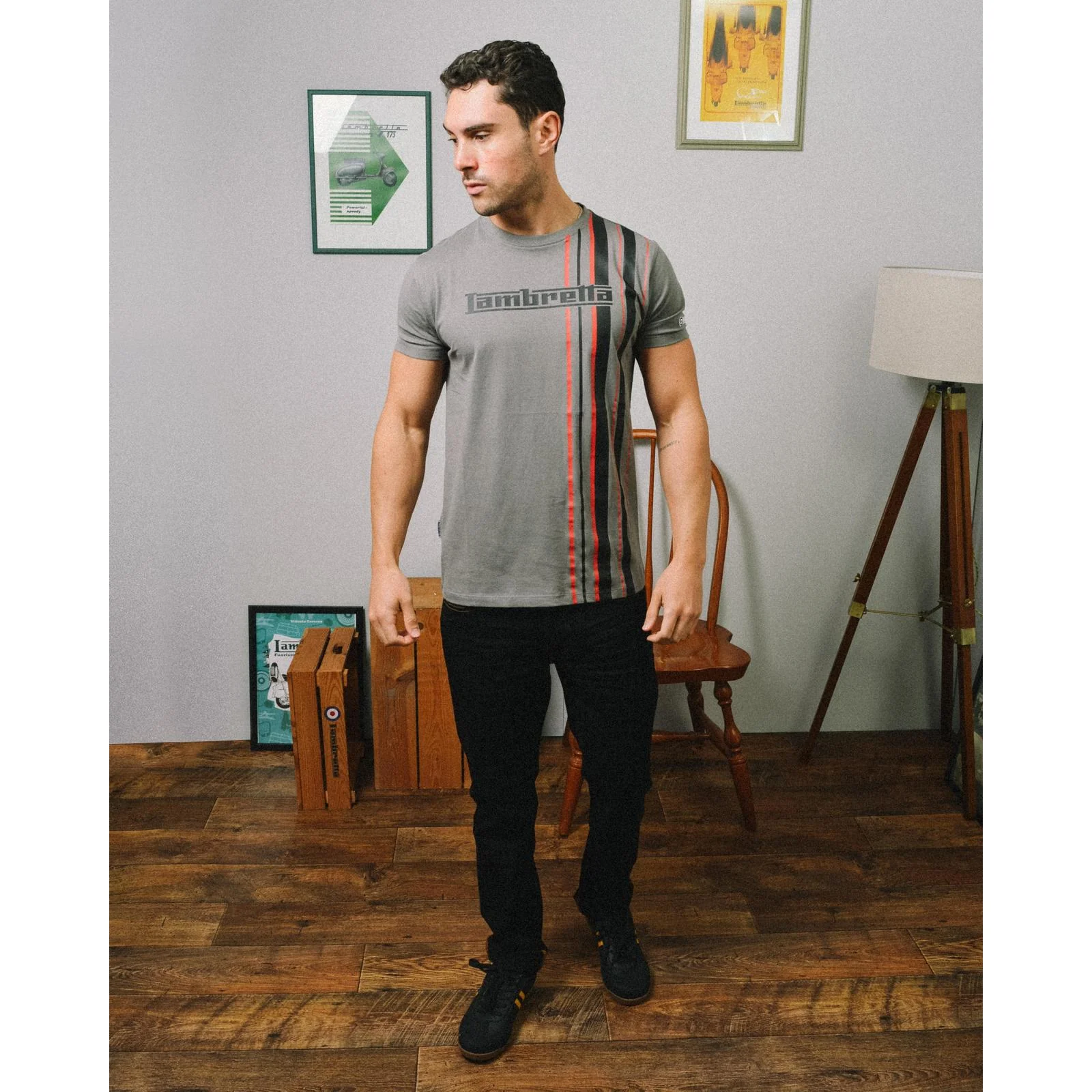 Lambretta Mens Multi Stripe Short Sleeve T-Shirt - Image 22