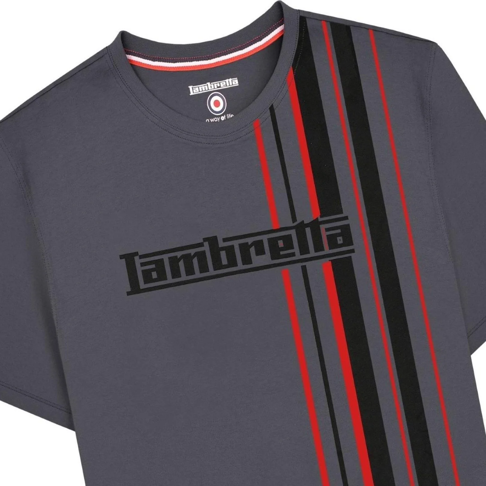 Lambretta Mens Multi Stripe Short Sleeve T-Shirt - Image 40