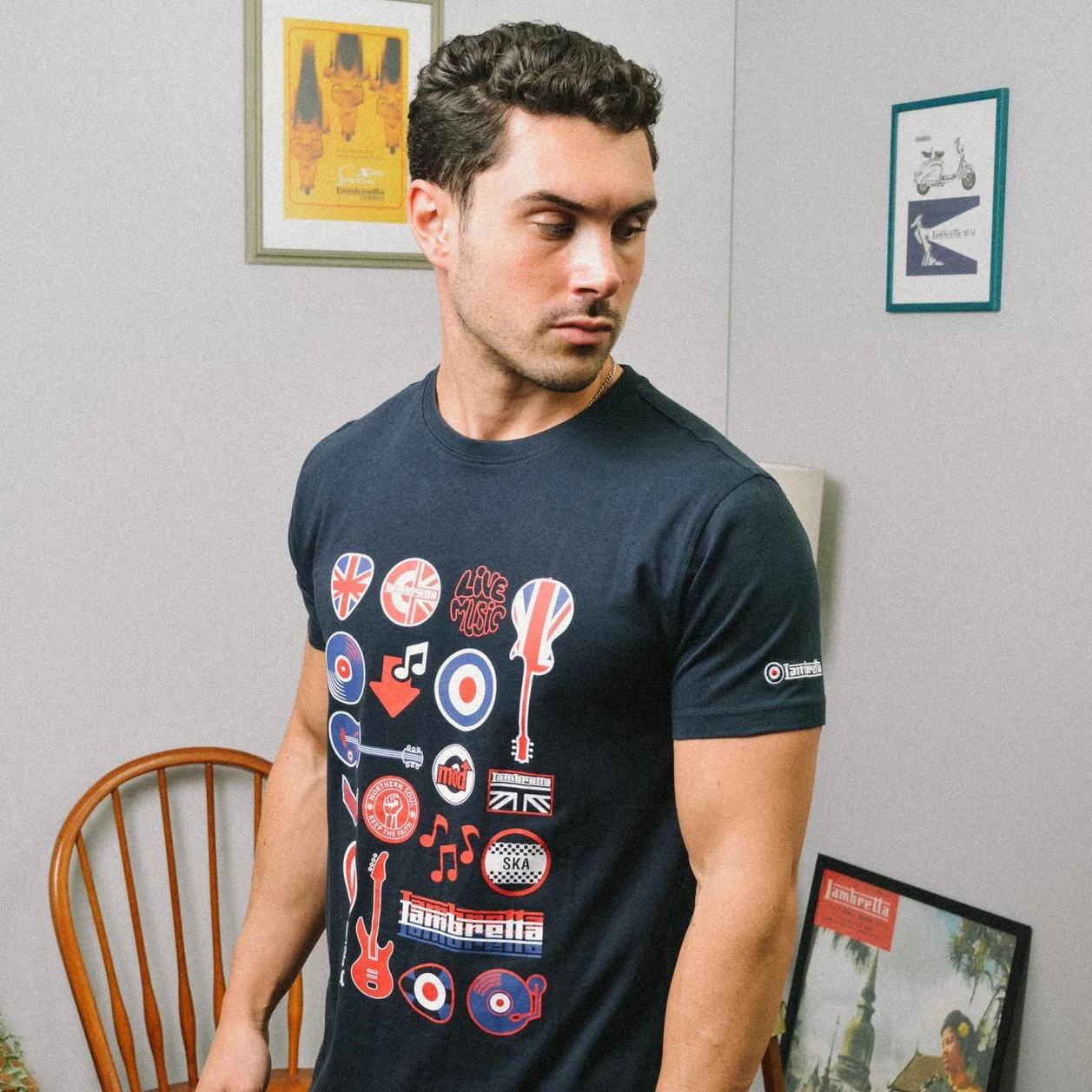 Lambretta Mens Music Icon Short Sleeve Graphic T-Shirt - Image 14