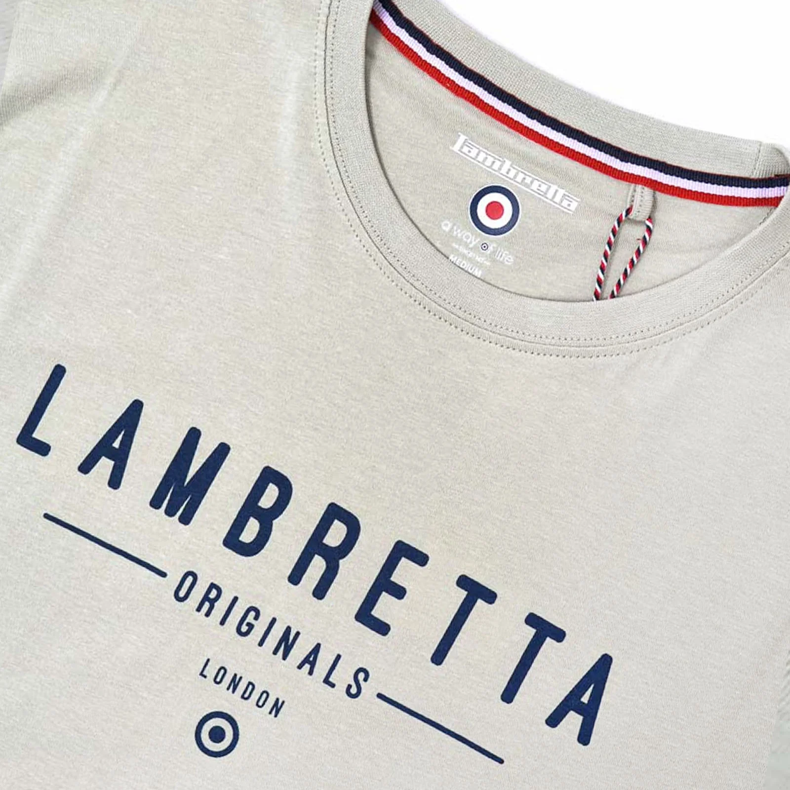 Lambretta Mens Originals Logo Cotton T-Shirt - Image 6