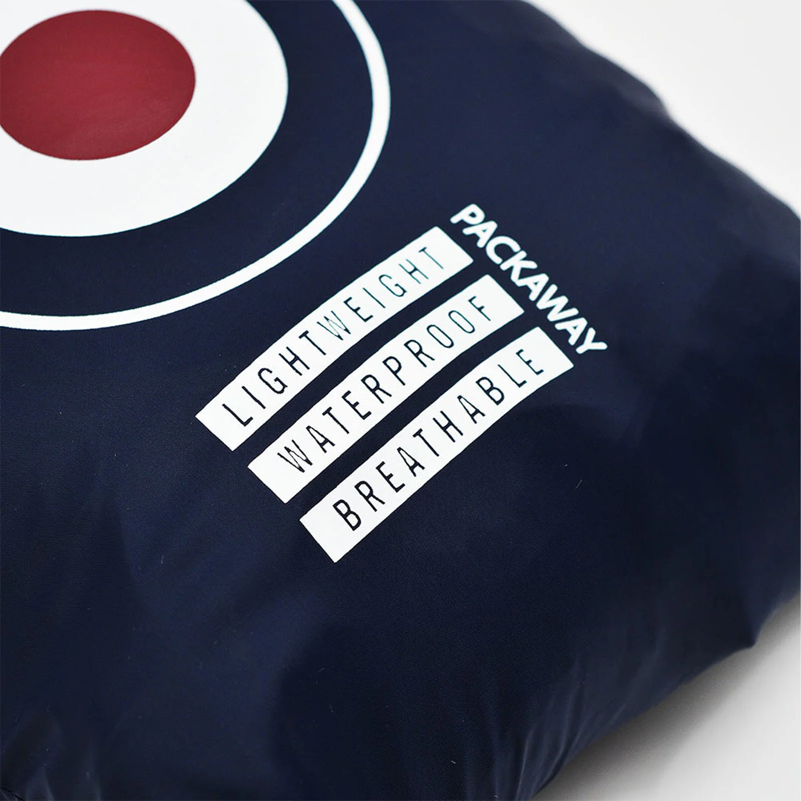 Lambretta Mens Over The Head Packaway Half Zip Jacket - Navy - Image 7