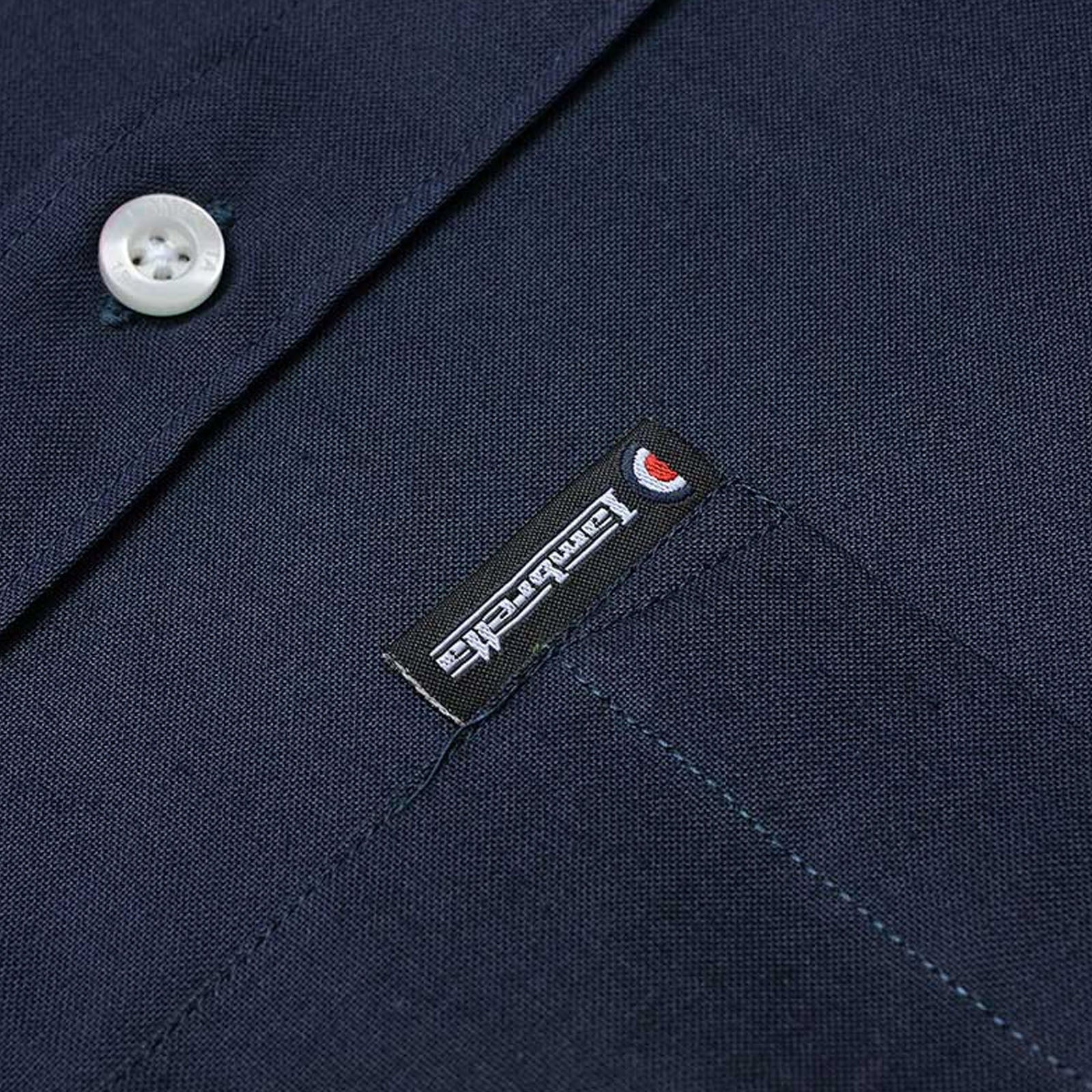Lambretta Mens Oxford Long Sleeve Button Down Collar Shirt - Navy - Image 3