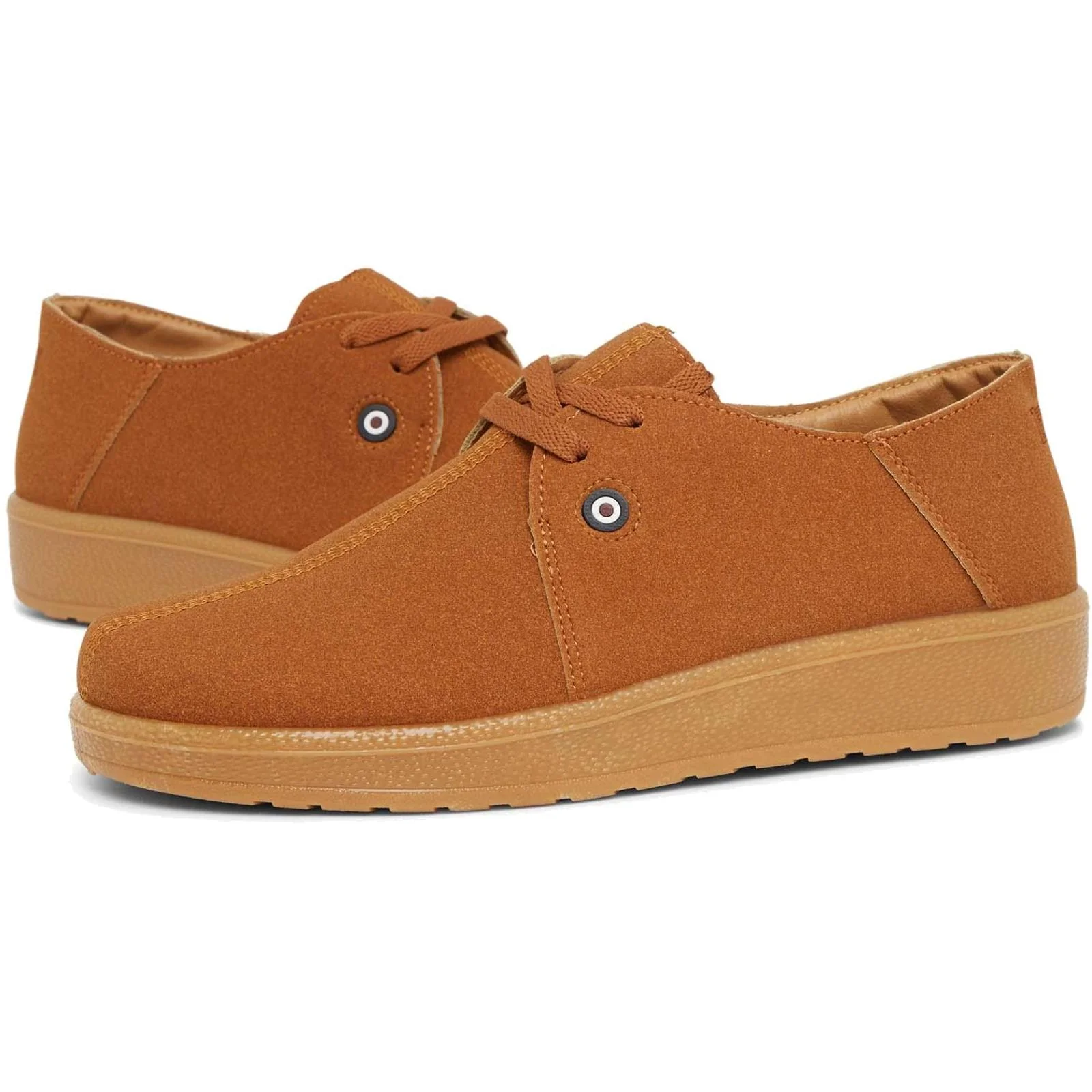 Lambretta Mens Panda Lace Up Suede Retro Shoes - Image 7