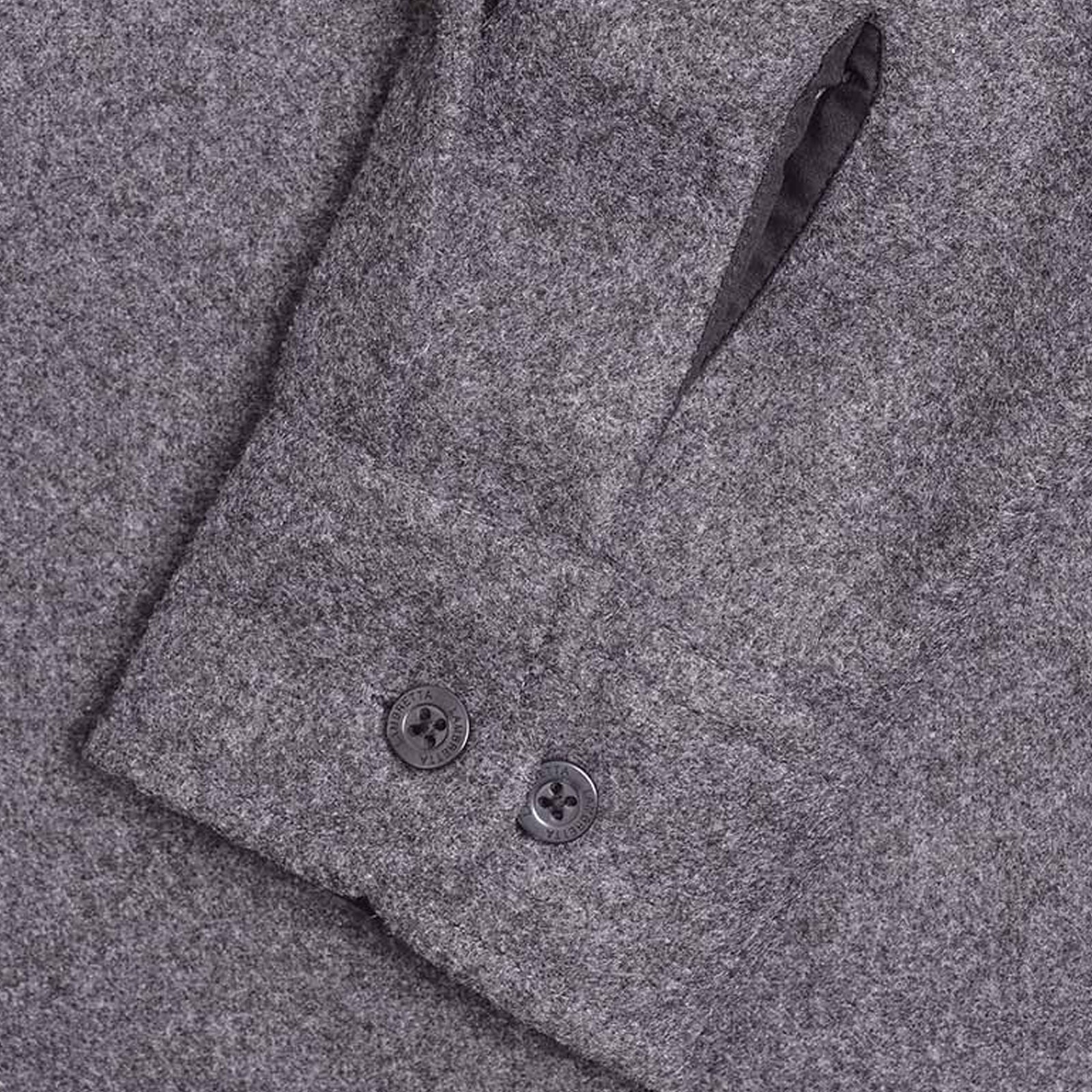 Lambretta Mens Plain Brushed Flannel Overshirt - Charcoal - Image 6