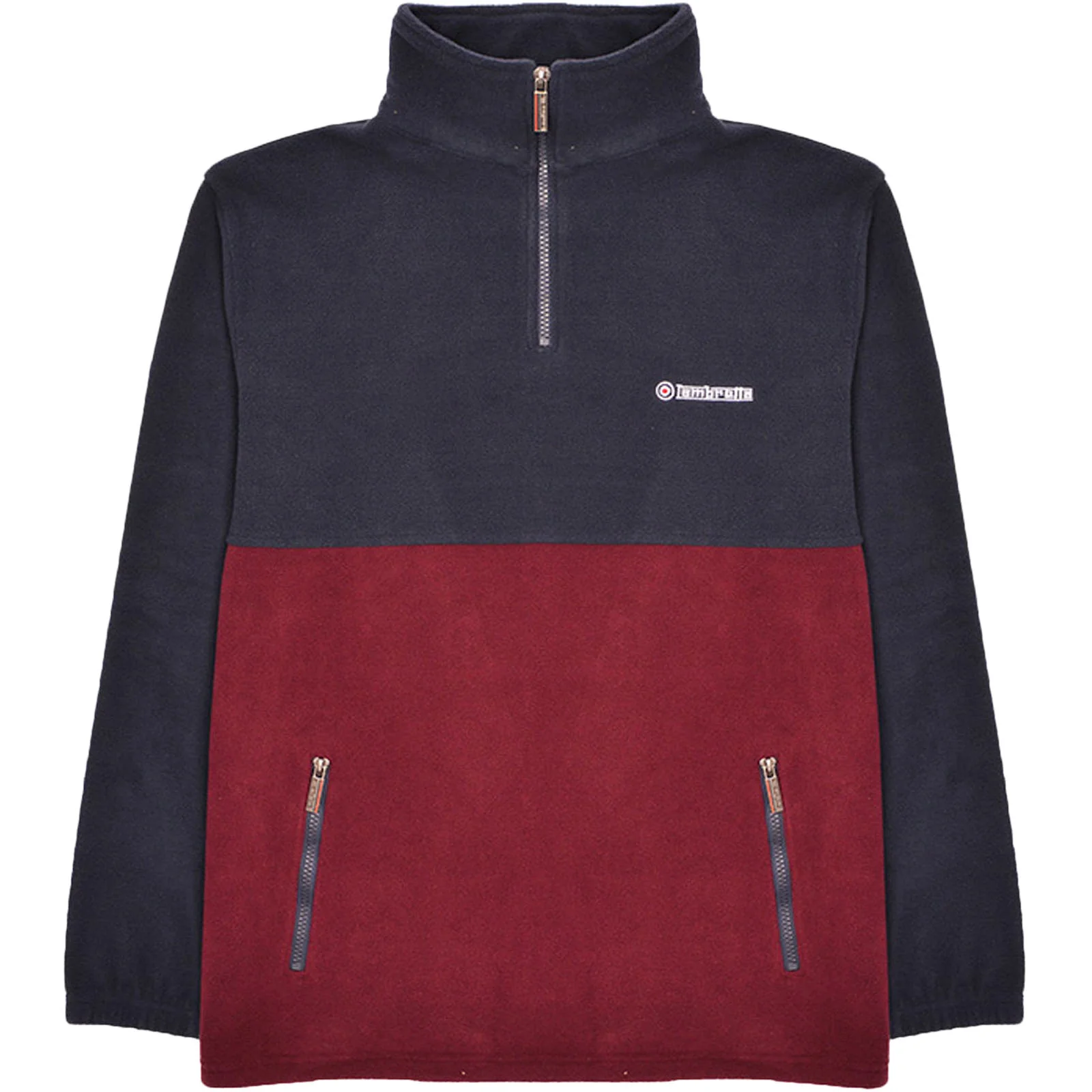 Lambretta Mens Quarter Zip Pullover Polar Fleece - Image 2