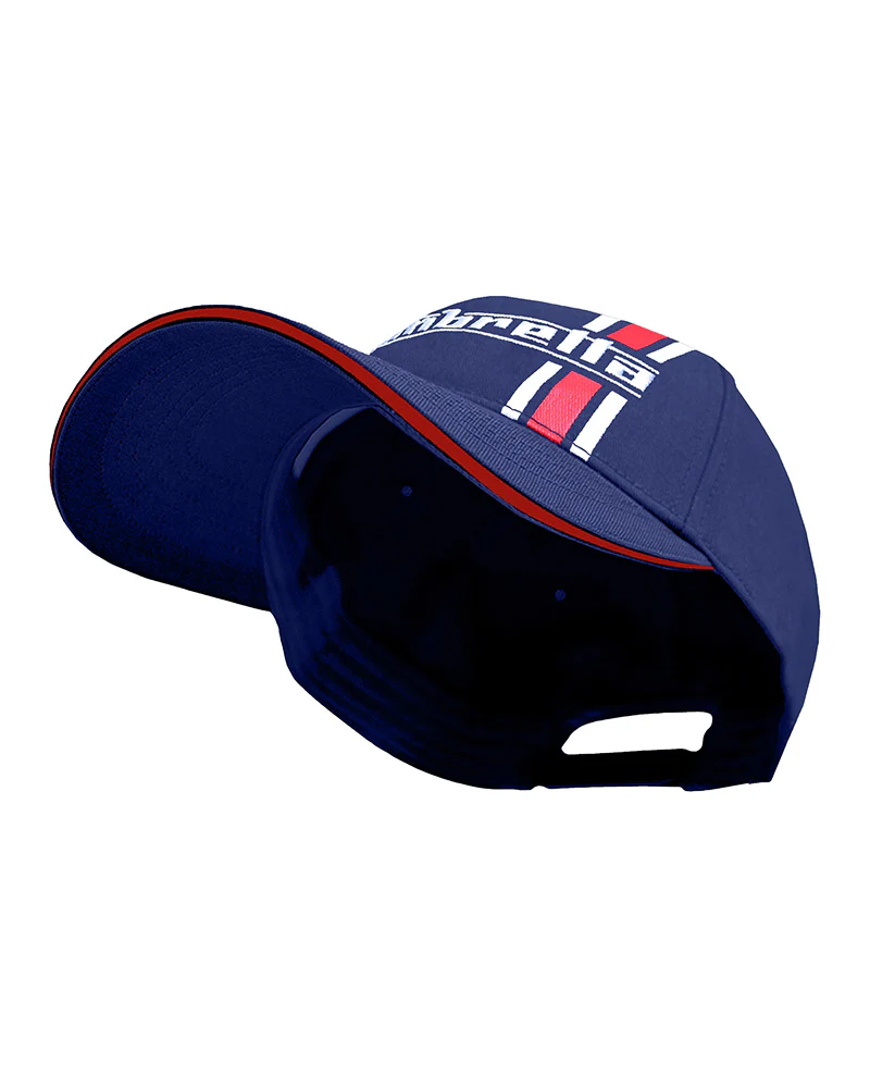 Lambretta Mens Racing Stripe Adjustable Baseball Cap Hat - Navy - Image 2