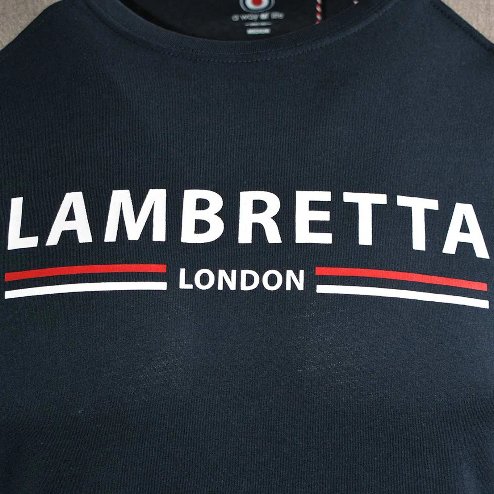 Lambretta Mens Raglan Loungwear Set - Navy/Charcoal - Image 5