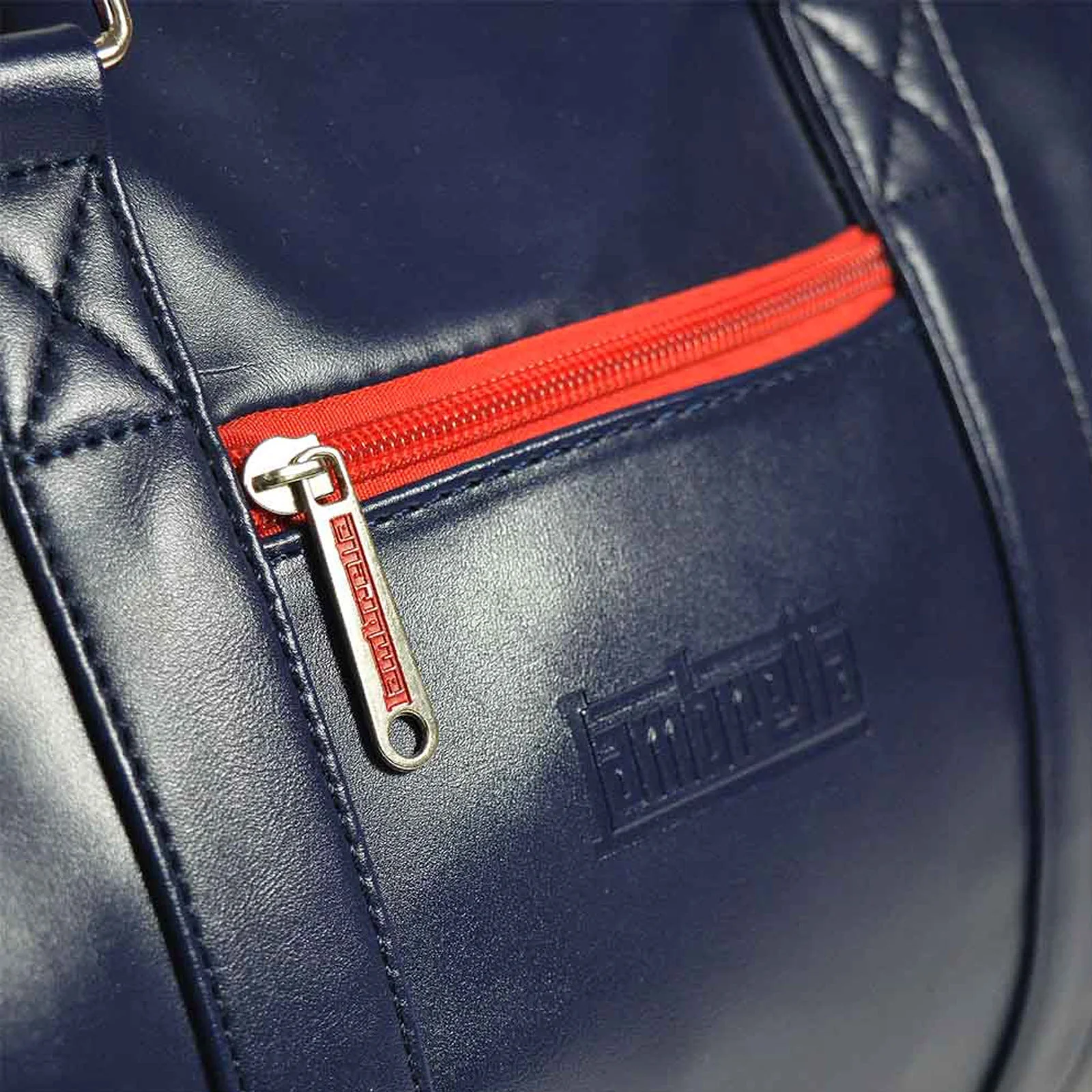 Lambretta Mens Retro Sports Zipped Faux Leather Duffle Bag - Image 15