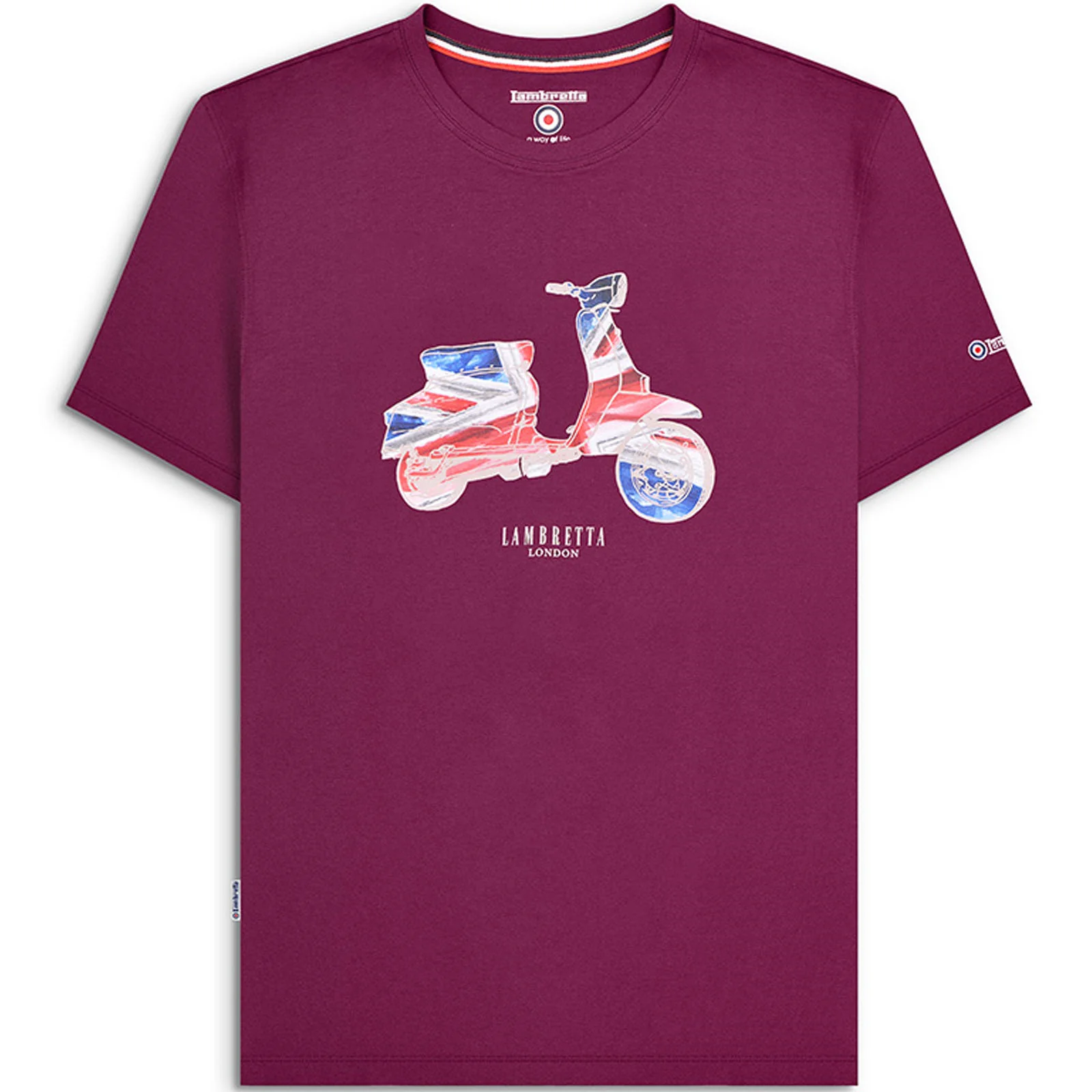Lambretta Mens Scooter Flag Short Sleeve Crew Neck T-Shirt - Image 2