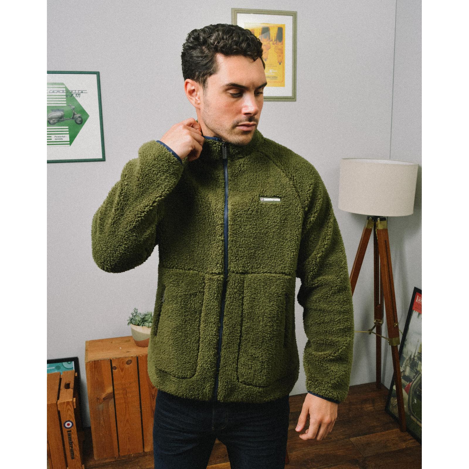 Lambretta Mens Sherpa Full Zip Fleece Jacket - Image 2