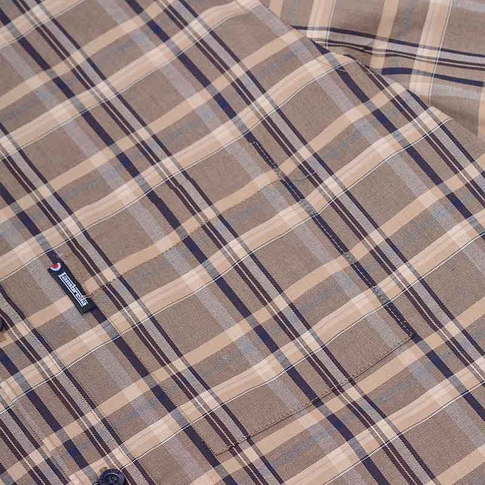 Lambretta Mens Short Sleeve Checked Button Down Shirt - Image 8