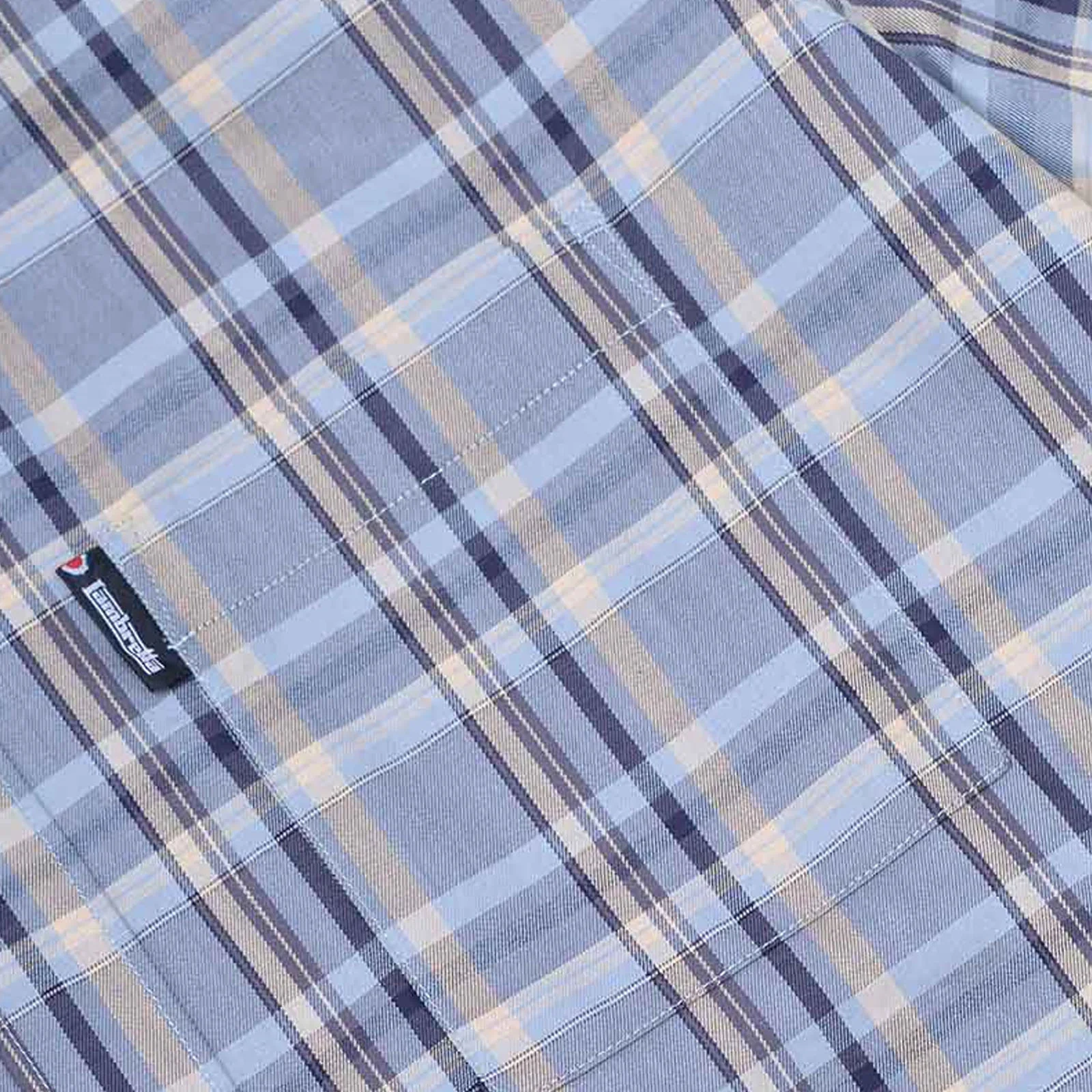 Lambretta Mens Short Sleeve Checked Button Down Shirt - Image 9