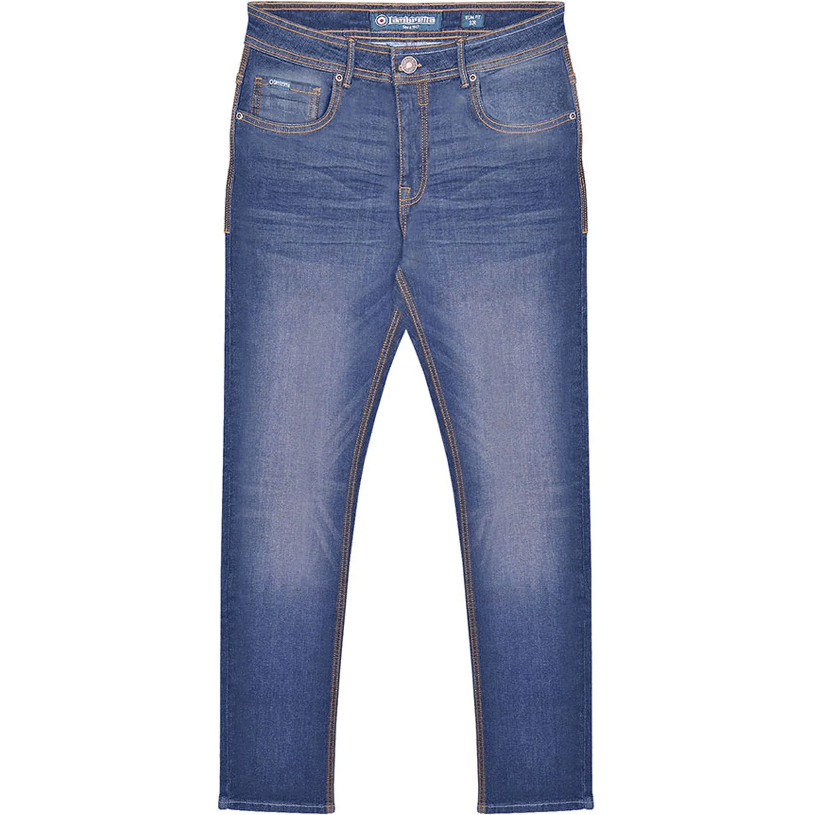 Lambretta Mens Stafford Slim Fit Skinny Denim Jeans - Image 6