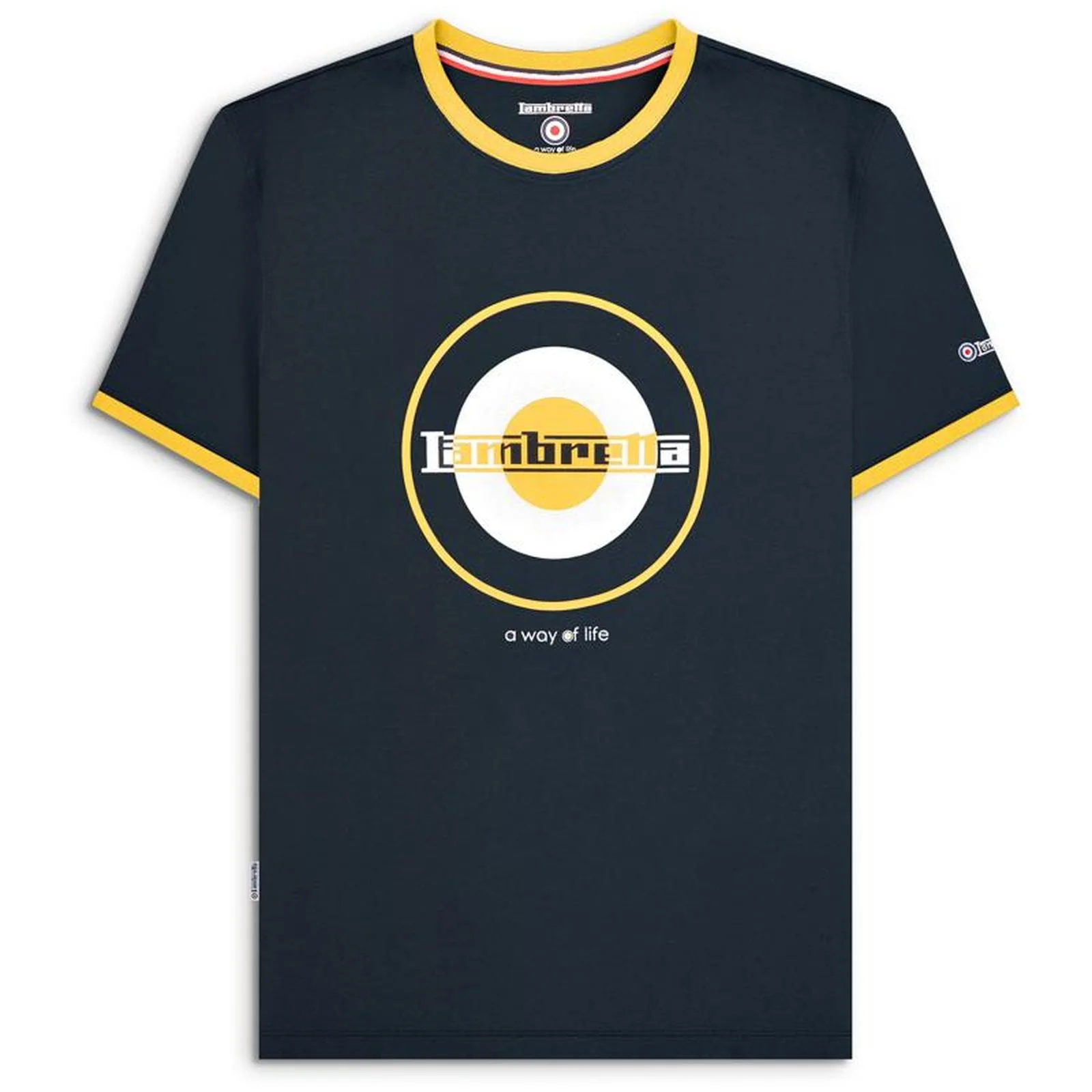 Lambretta Mens Target Print Ringer T-Shirt - Image 3